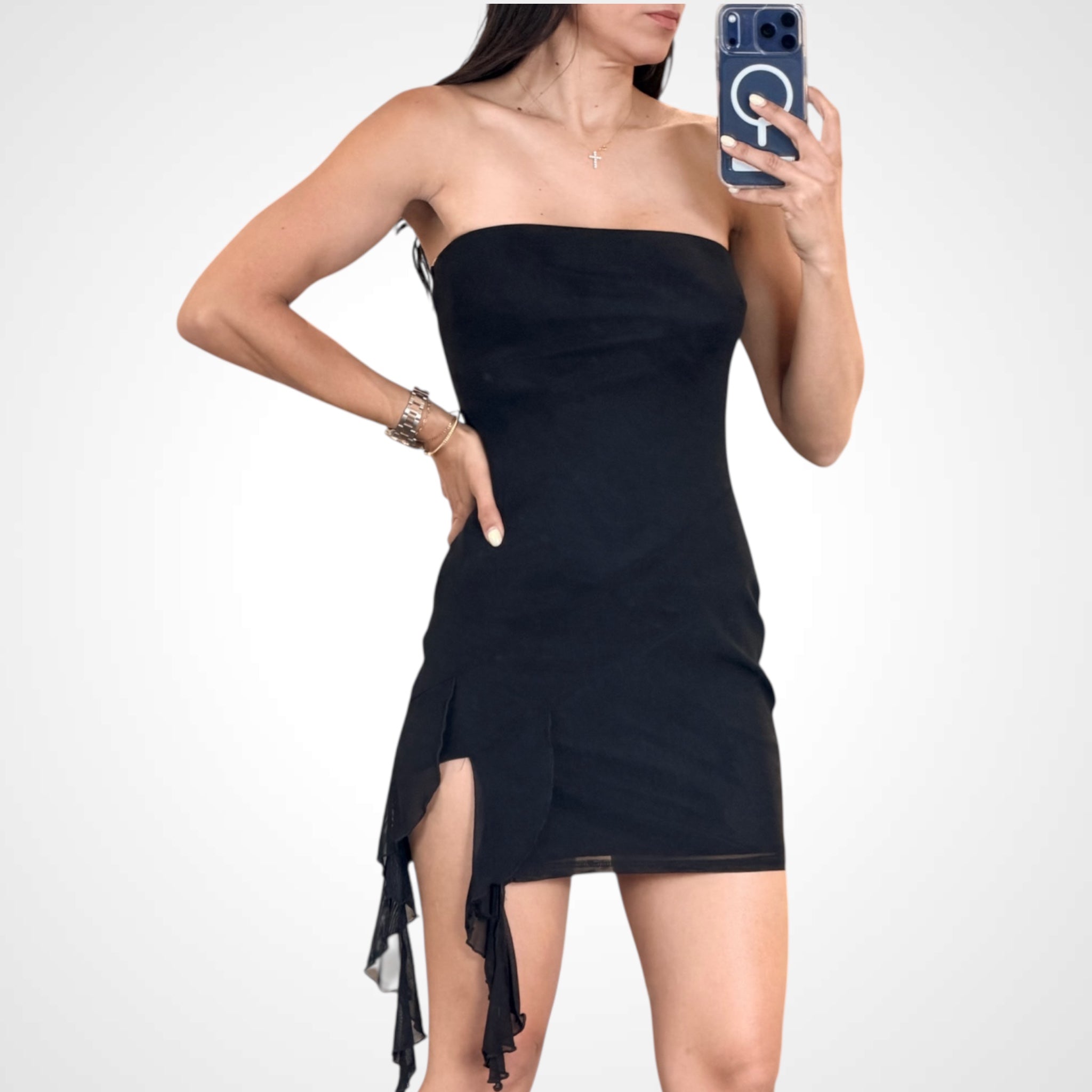 Sheer Drama - The Mesh Ruffle Mini•-1
