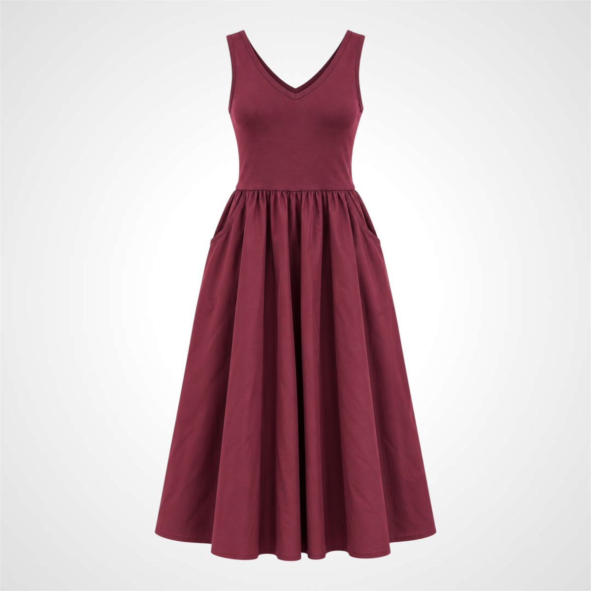 Wine Muse Midi Dress-4