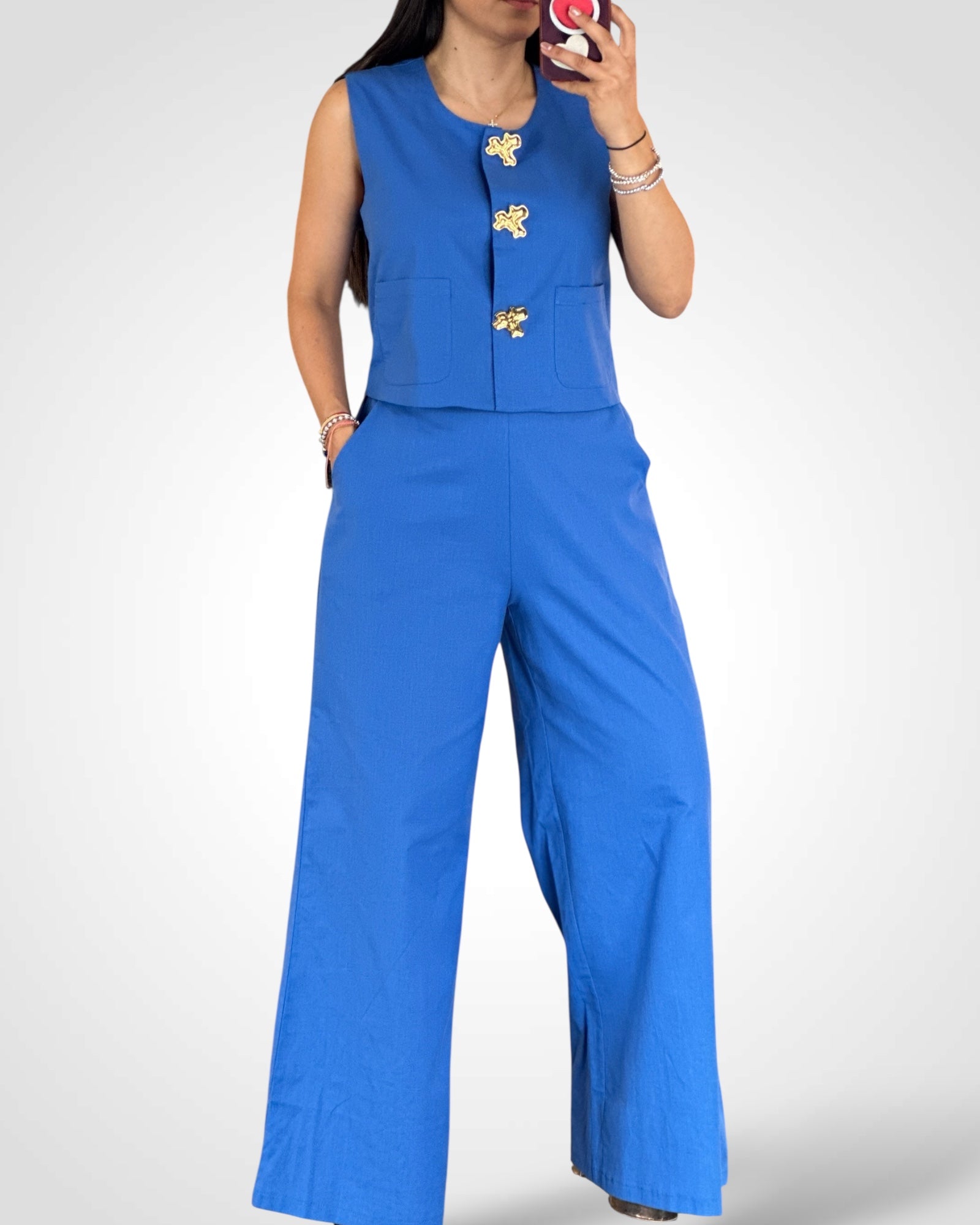 Blue Button Gold Set•