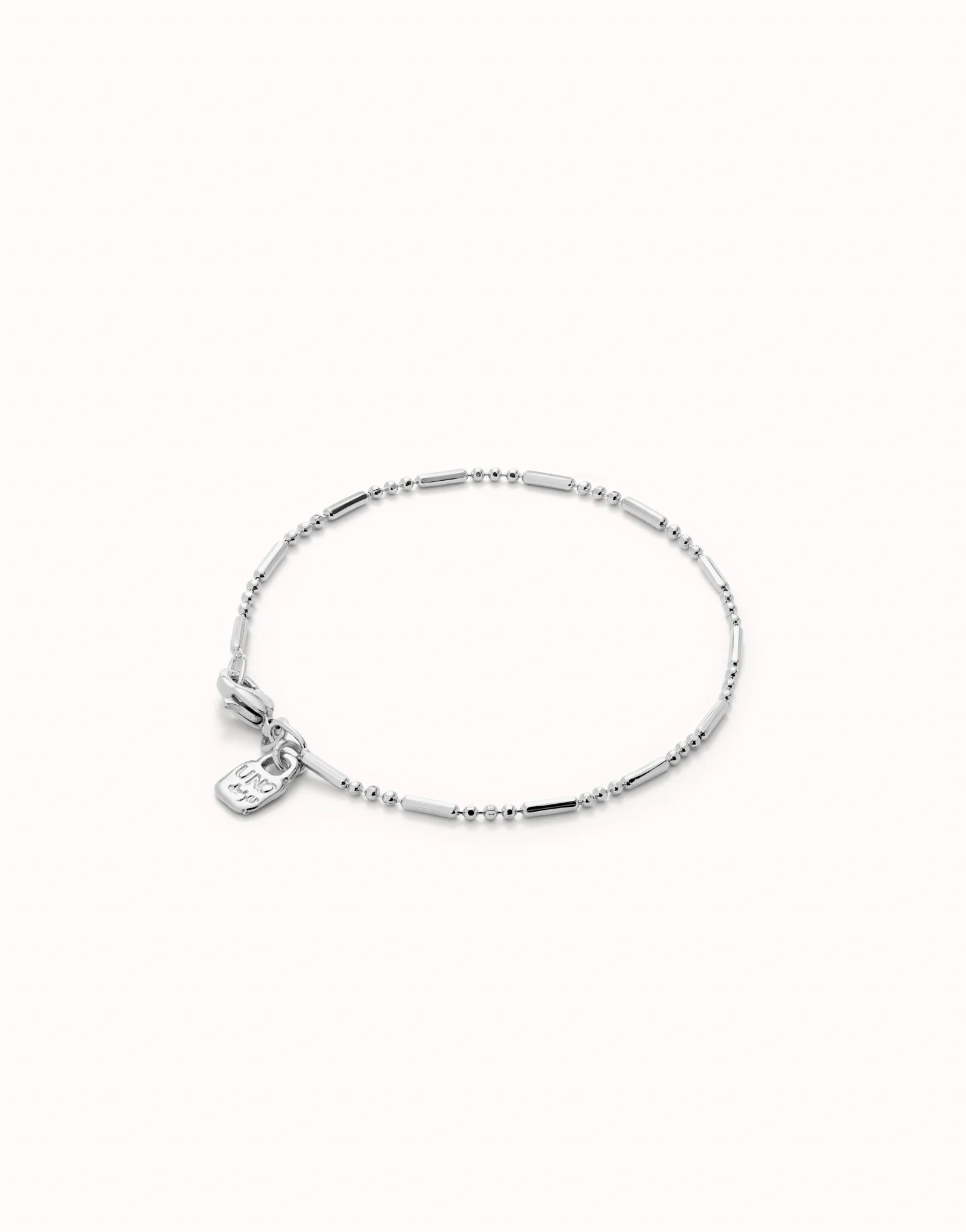 Uno de 50 Sterling silver-plated bracelet with beads and elongated pieces•