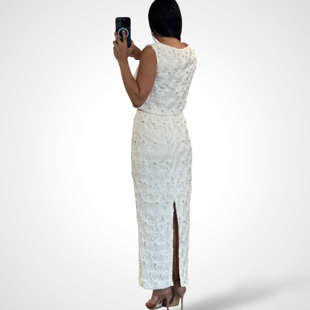 SQUARE NECK CROP TOP AND MINI SKIRT SET