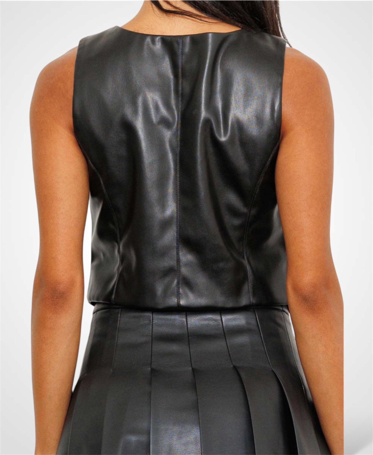 Vegan Leather Vest•-2