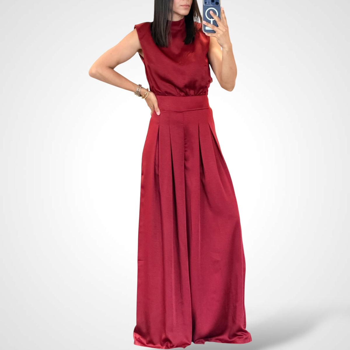 SLEEVELESS MOCK NECK JUMPSUIT-1