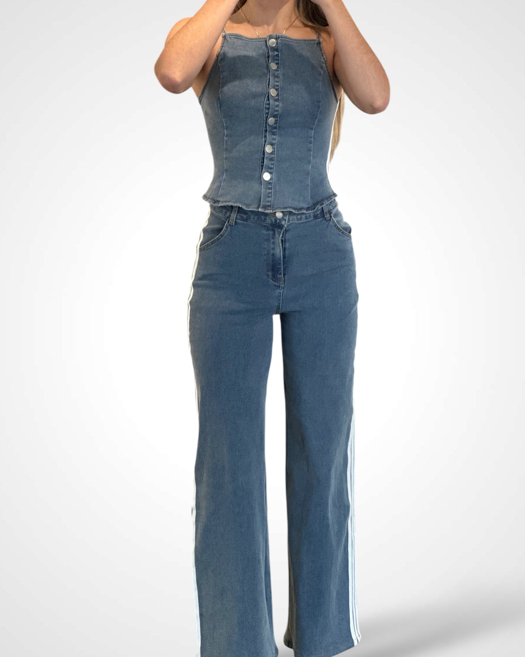 SIDE STRIPE DENIM PANT