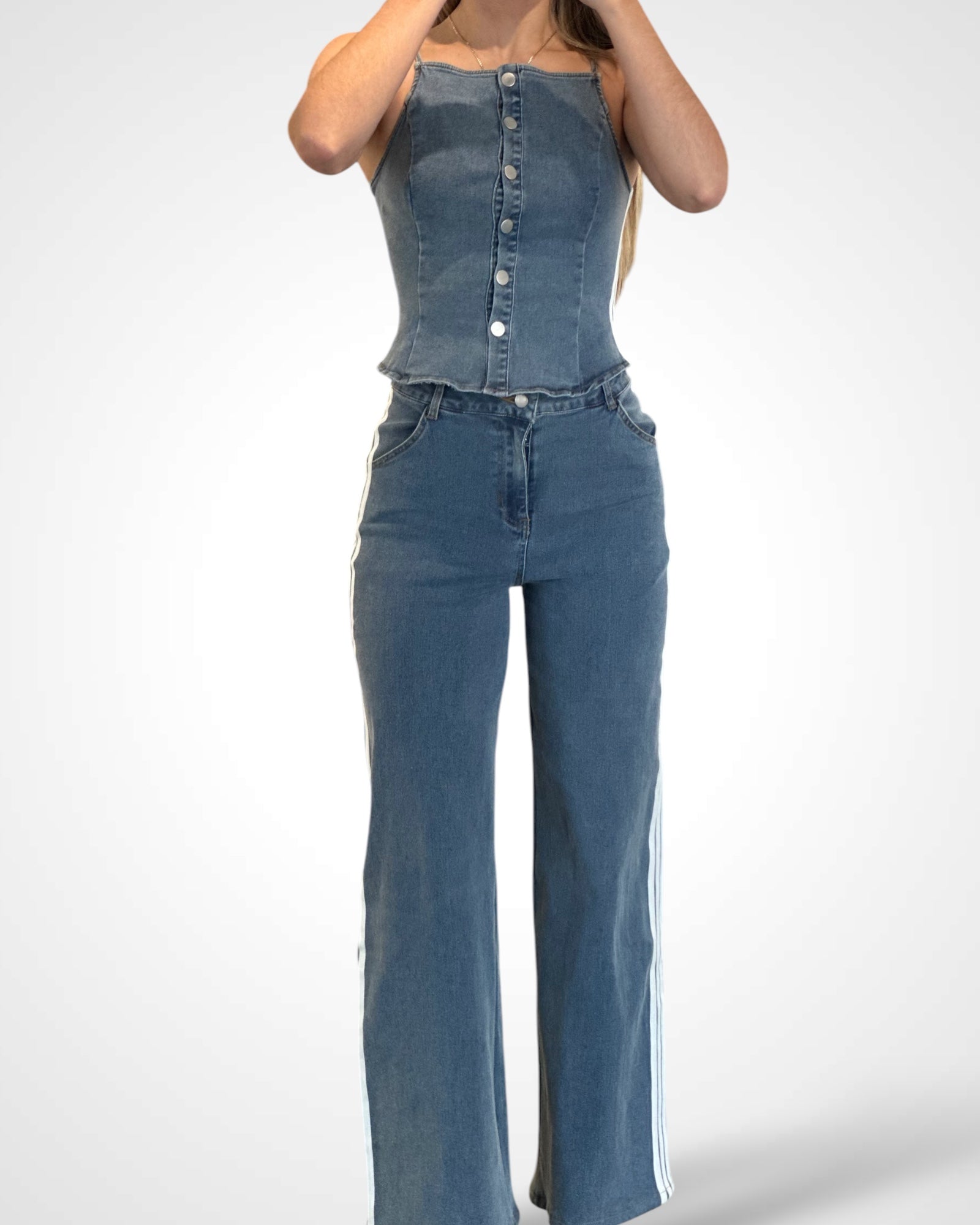 SIDE STRIPE DENIM PANT-2