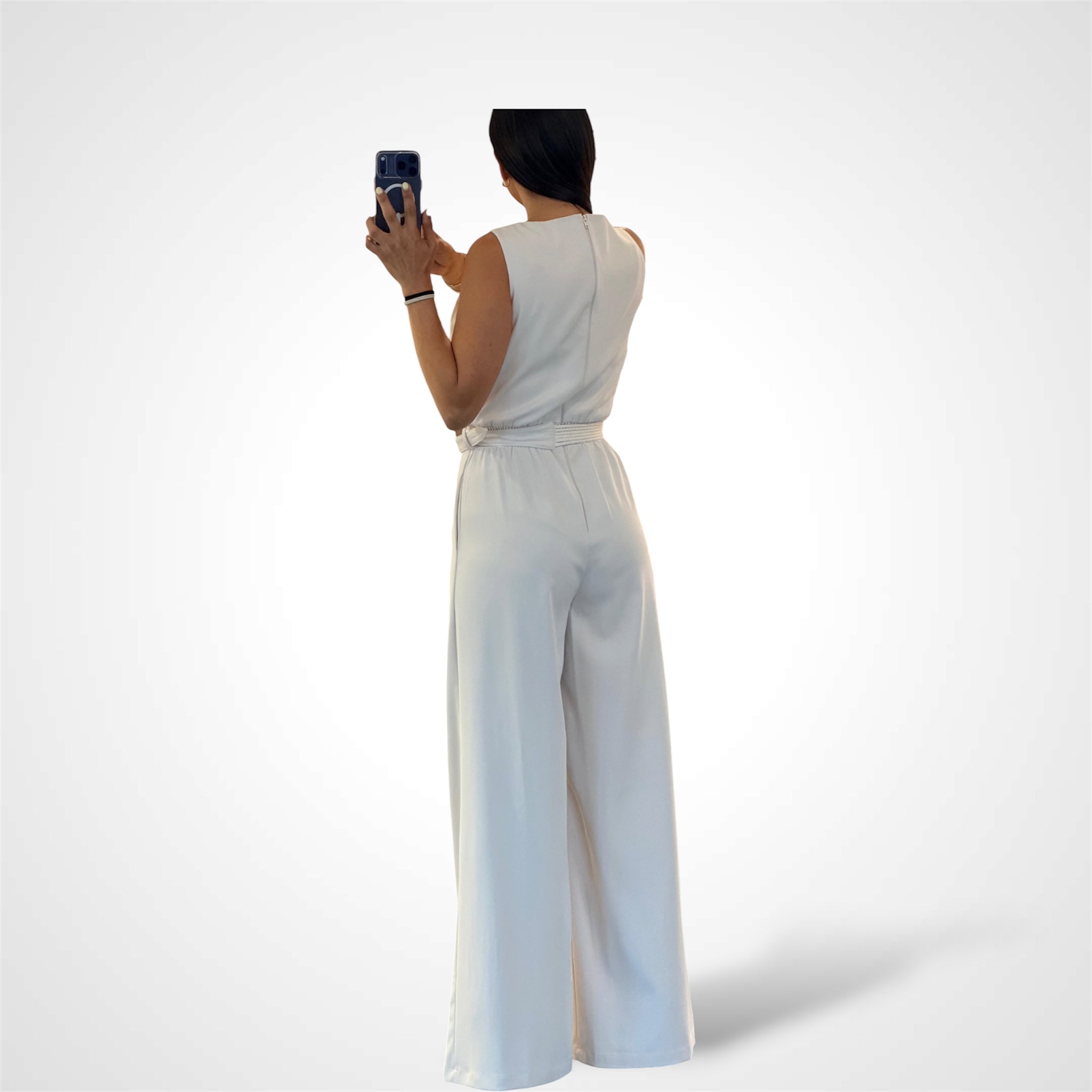 Crochet Trim Wide Leg Belted Jumpsuit-3