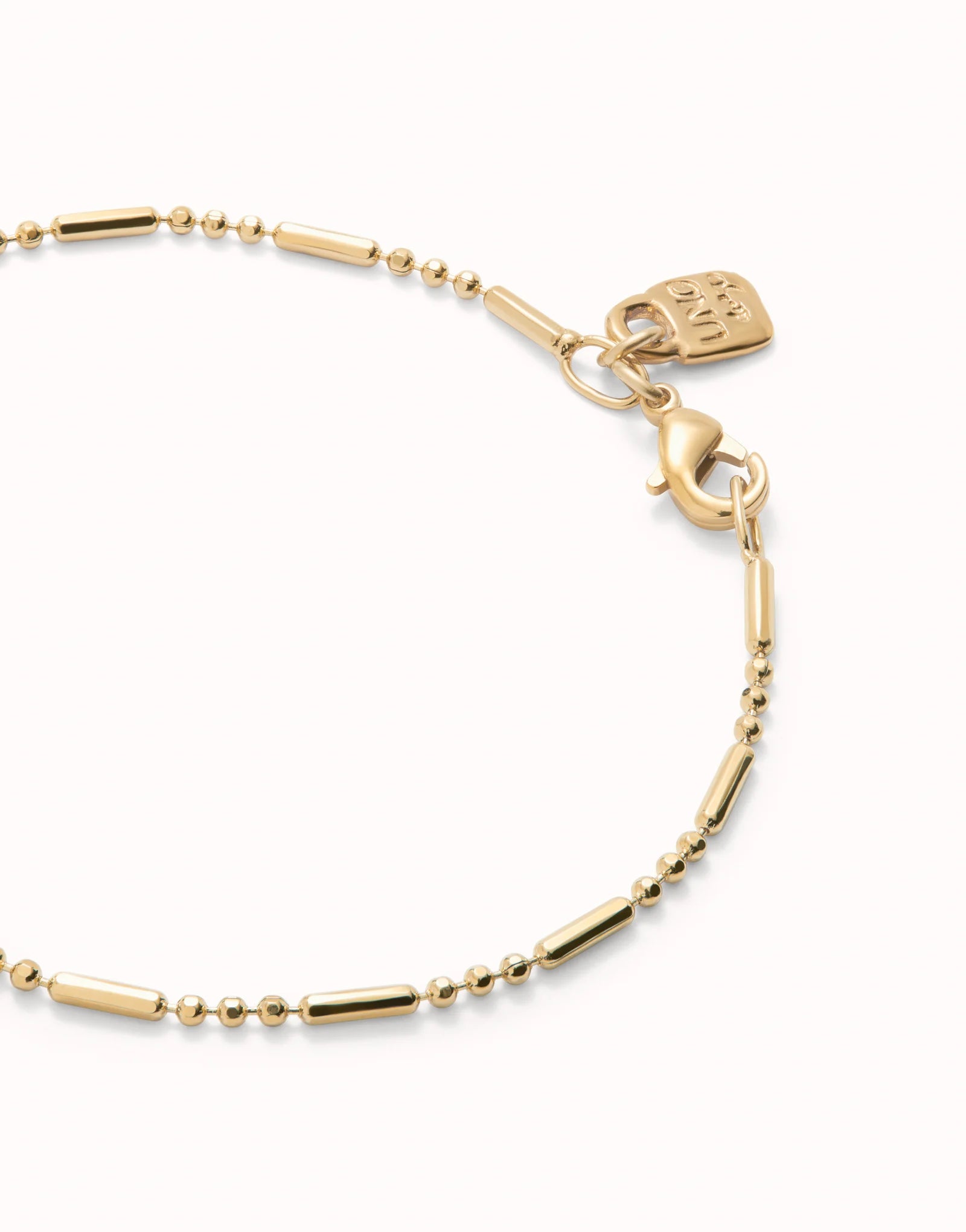 Uno de 50 18K gold-plated bracelet with beads and elongated piece•-2