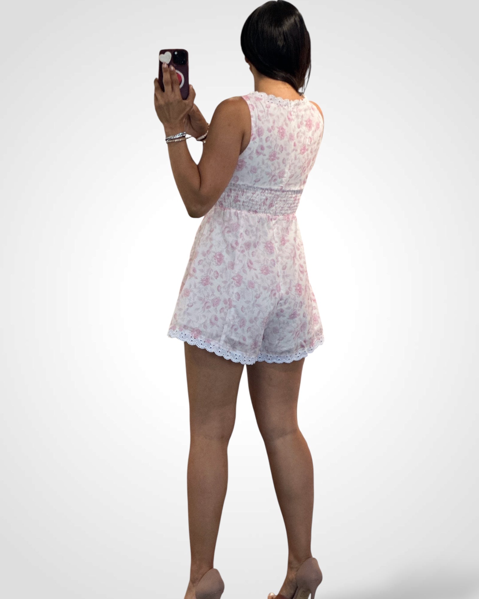 Pale Pastel Floral Wide Leg Romper