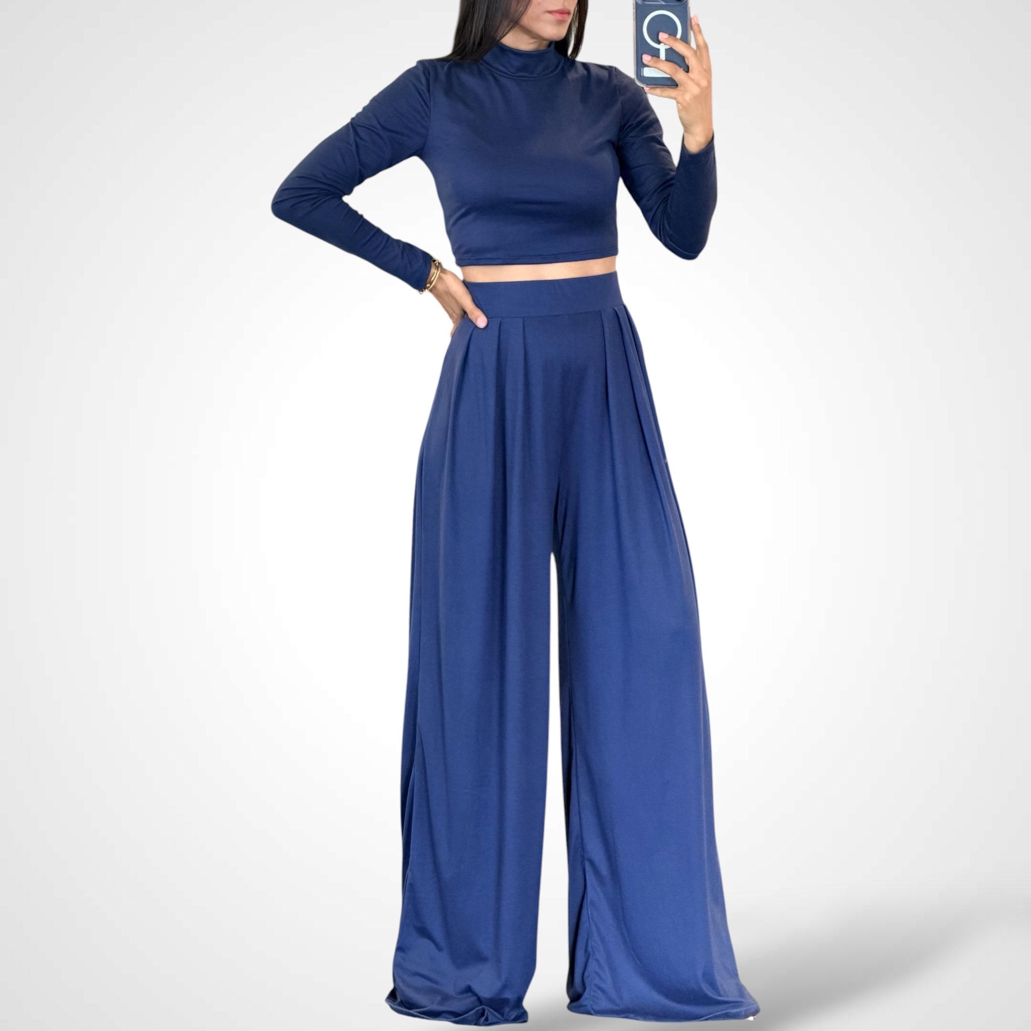 Wide Leg Pants Set-1