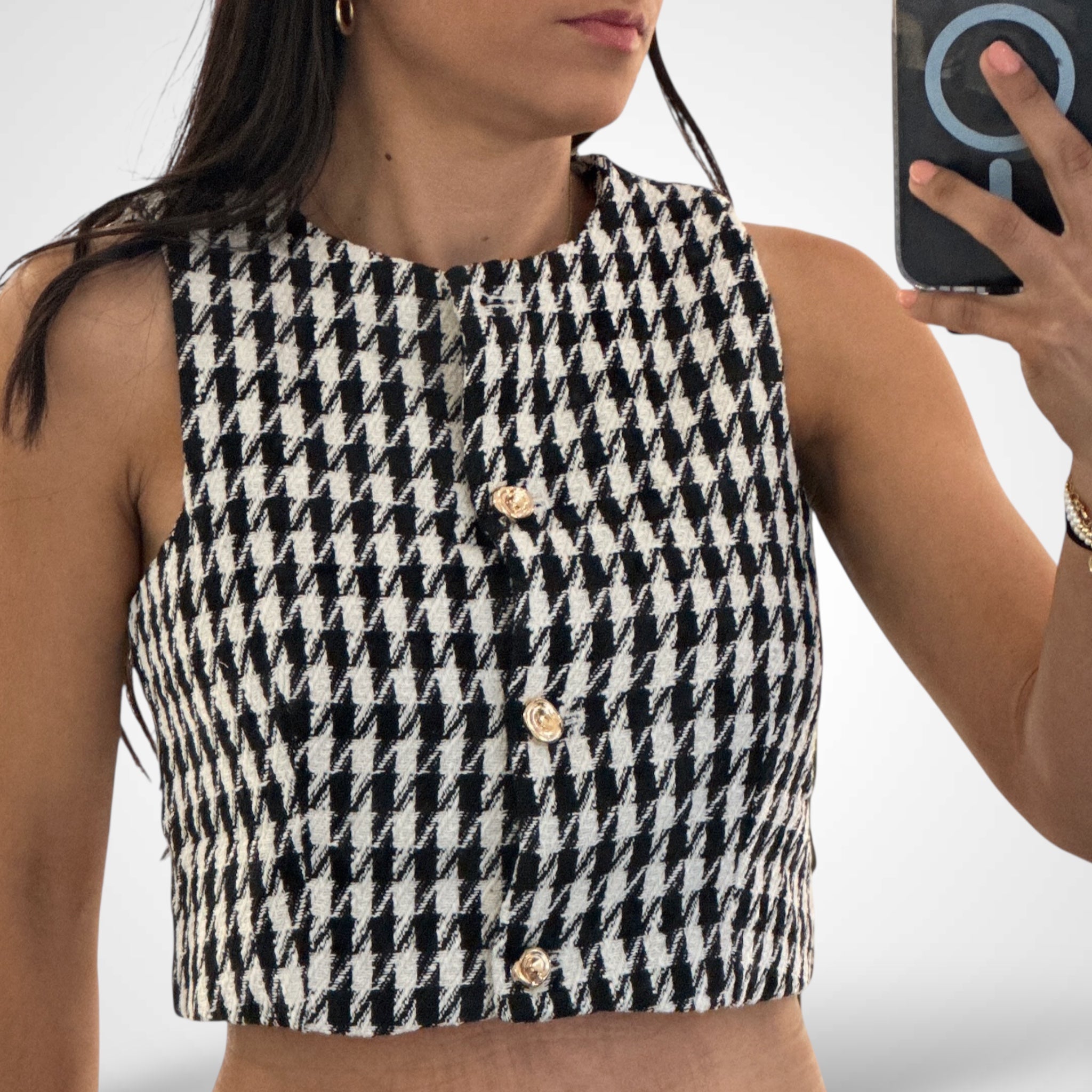 Round Neck Button Waist Coat•