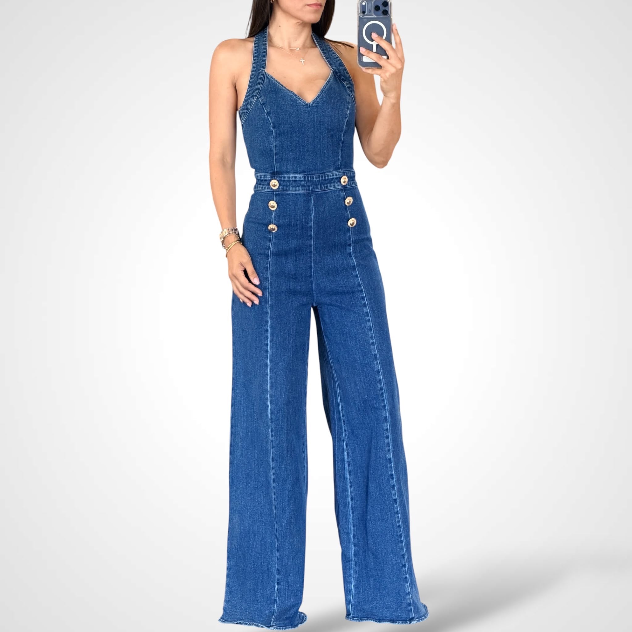 Índigo Denim Jumpsuit