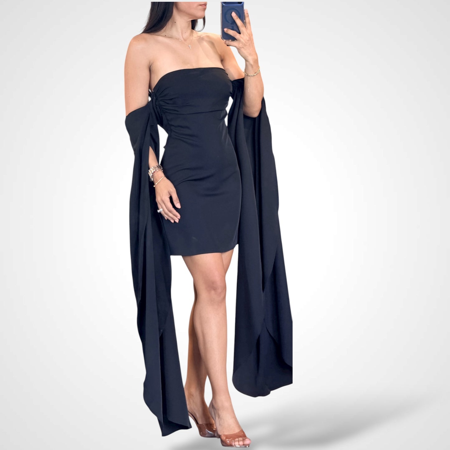 LONG SLEEVE SHORT DRESS