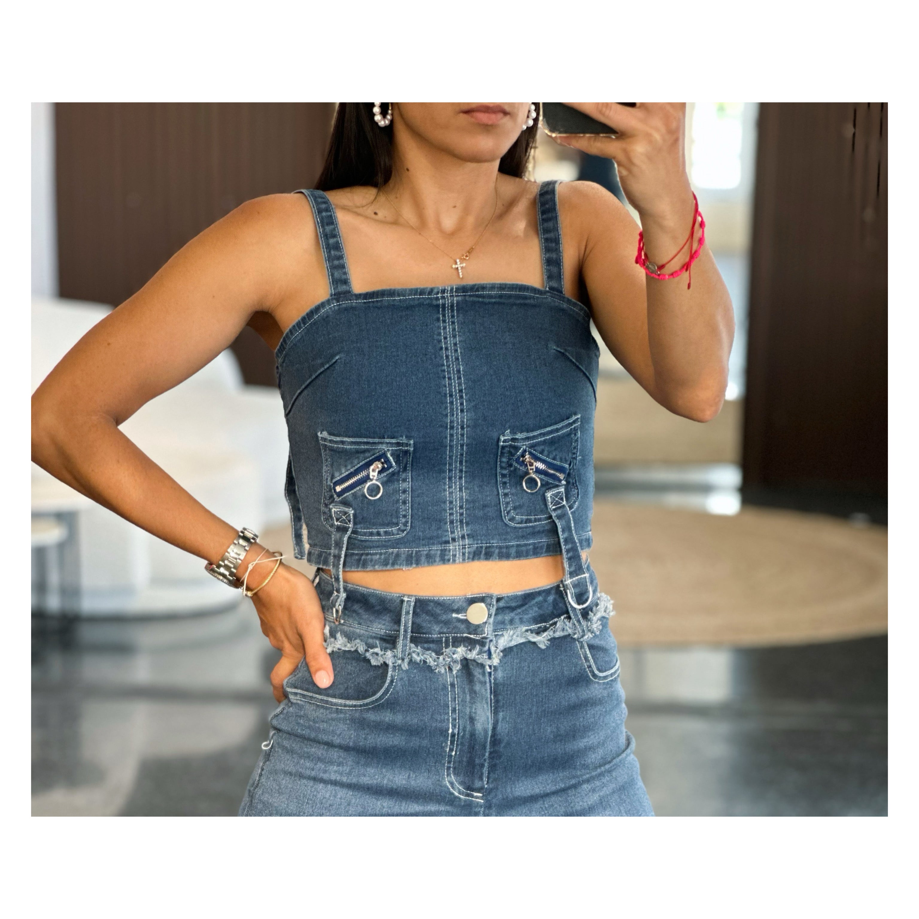 DENIM LONG PANTS•-2