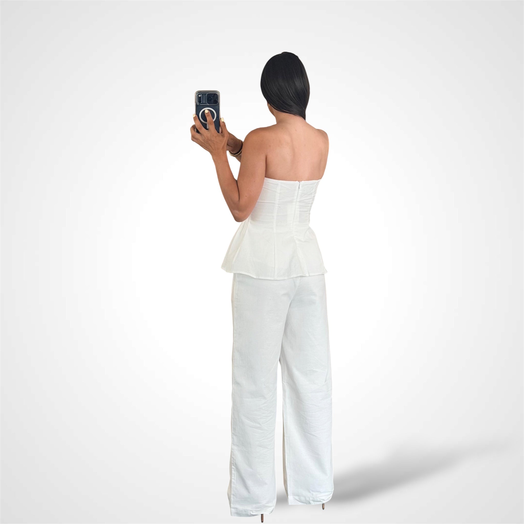 Strapless Pleat Detail Set-3