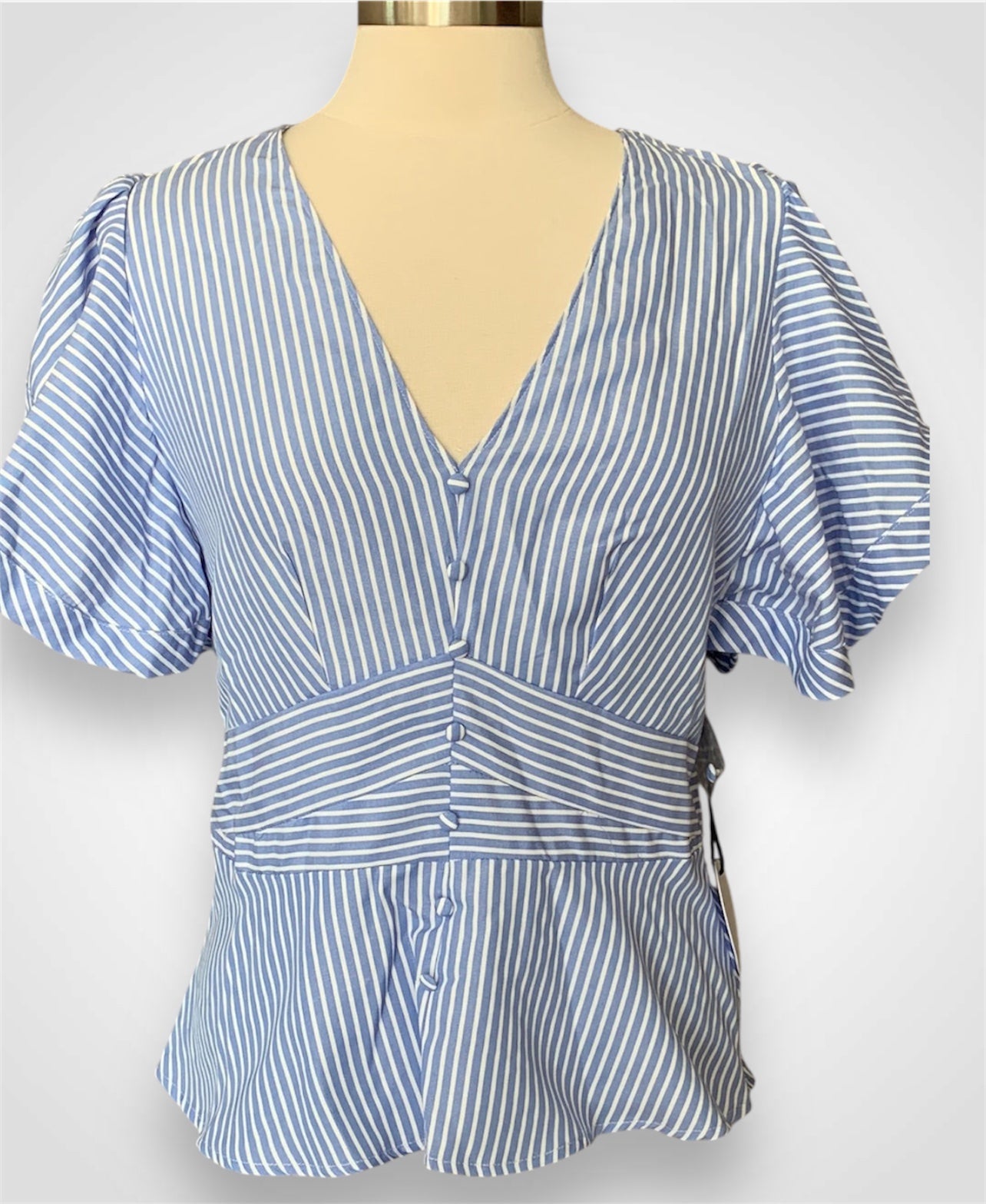 BLUE & WHITE STRIPES TOP