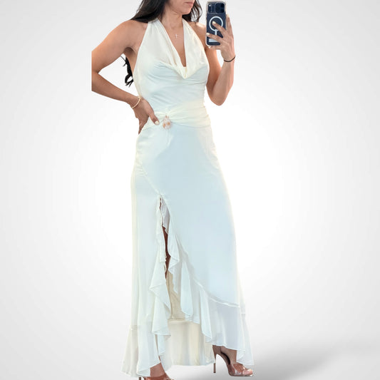 Drape Cowl Neck Maxi Dress