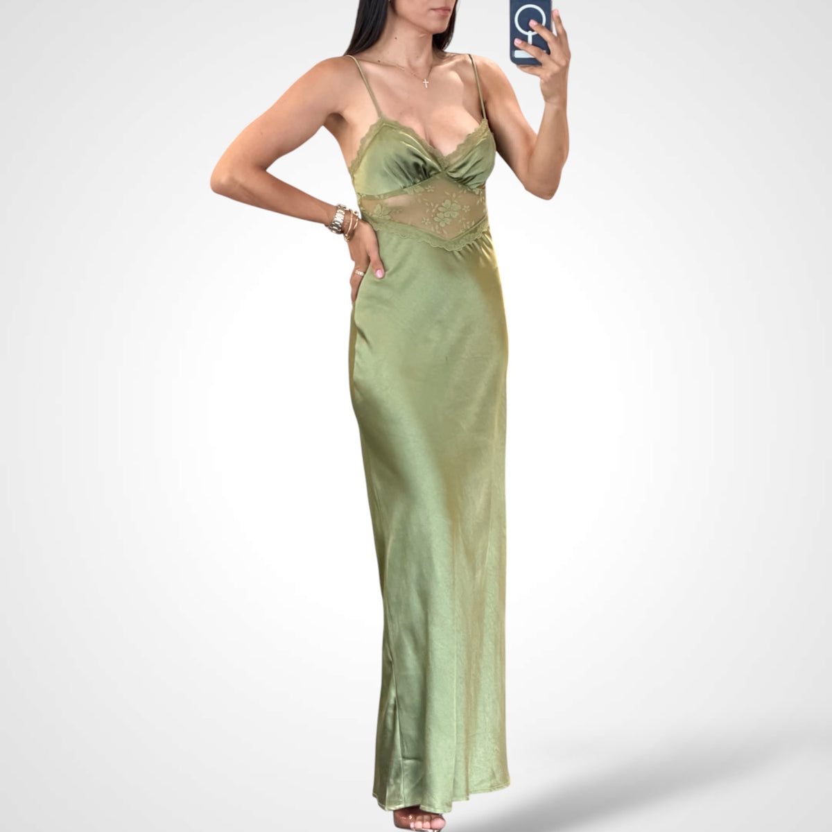 Olive Allure Maxi Dress