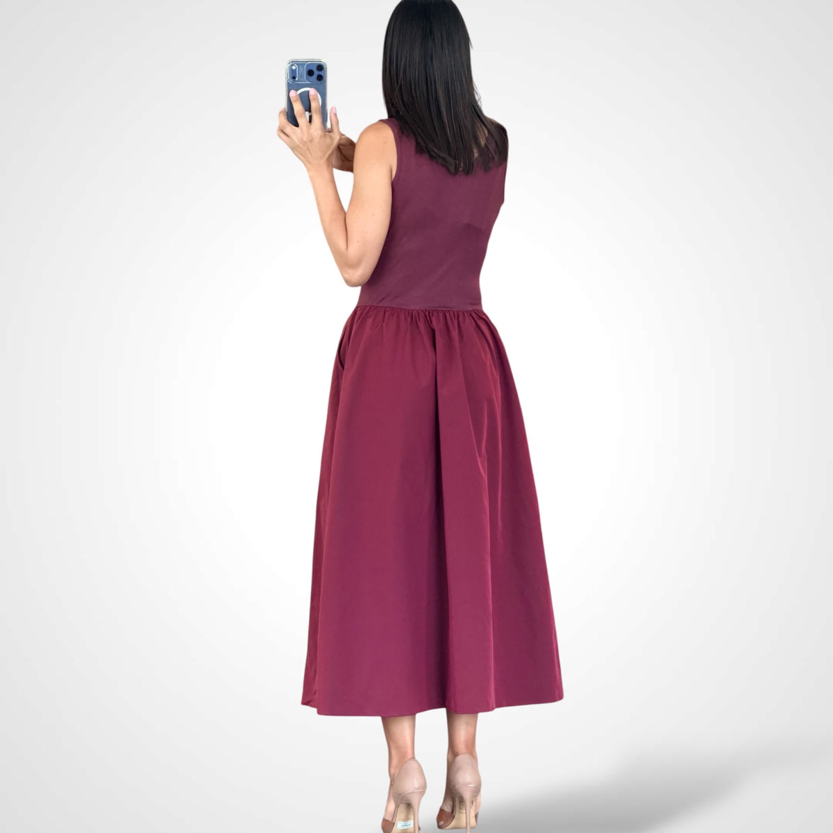 Wine Muse Midi Dress-3