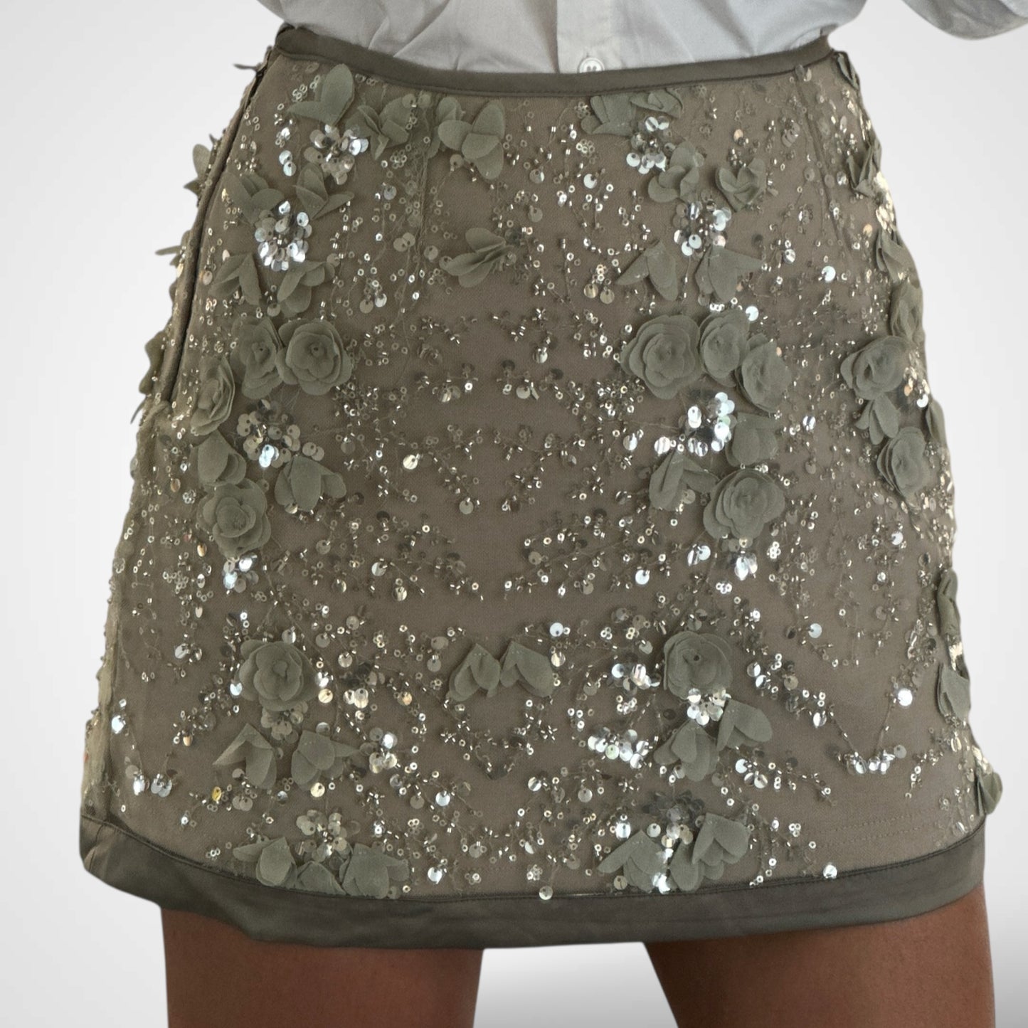 FRINGE DETAIL MINI SKIRT