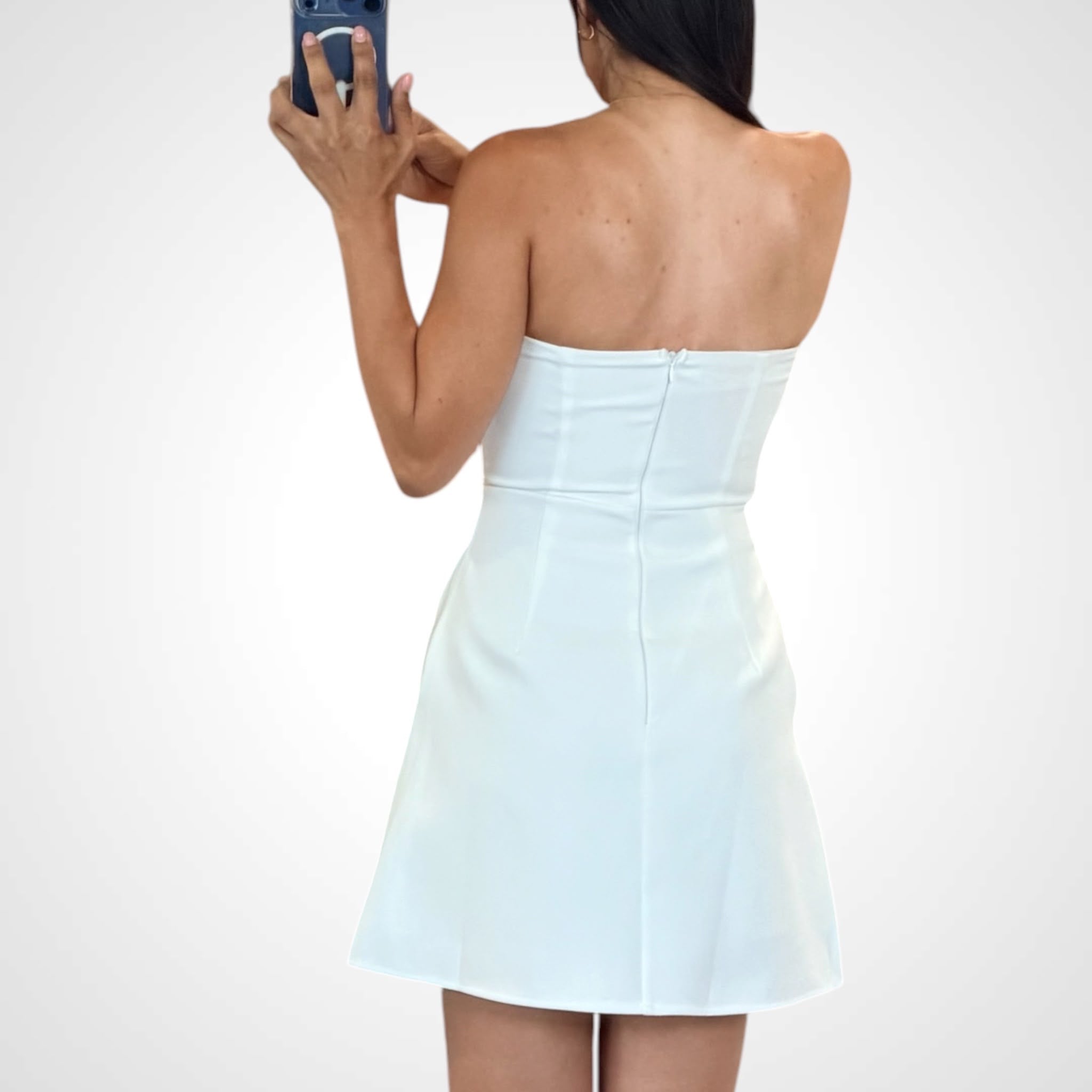 Strapless Sweetheart Mini Dress-3