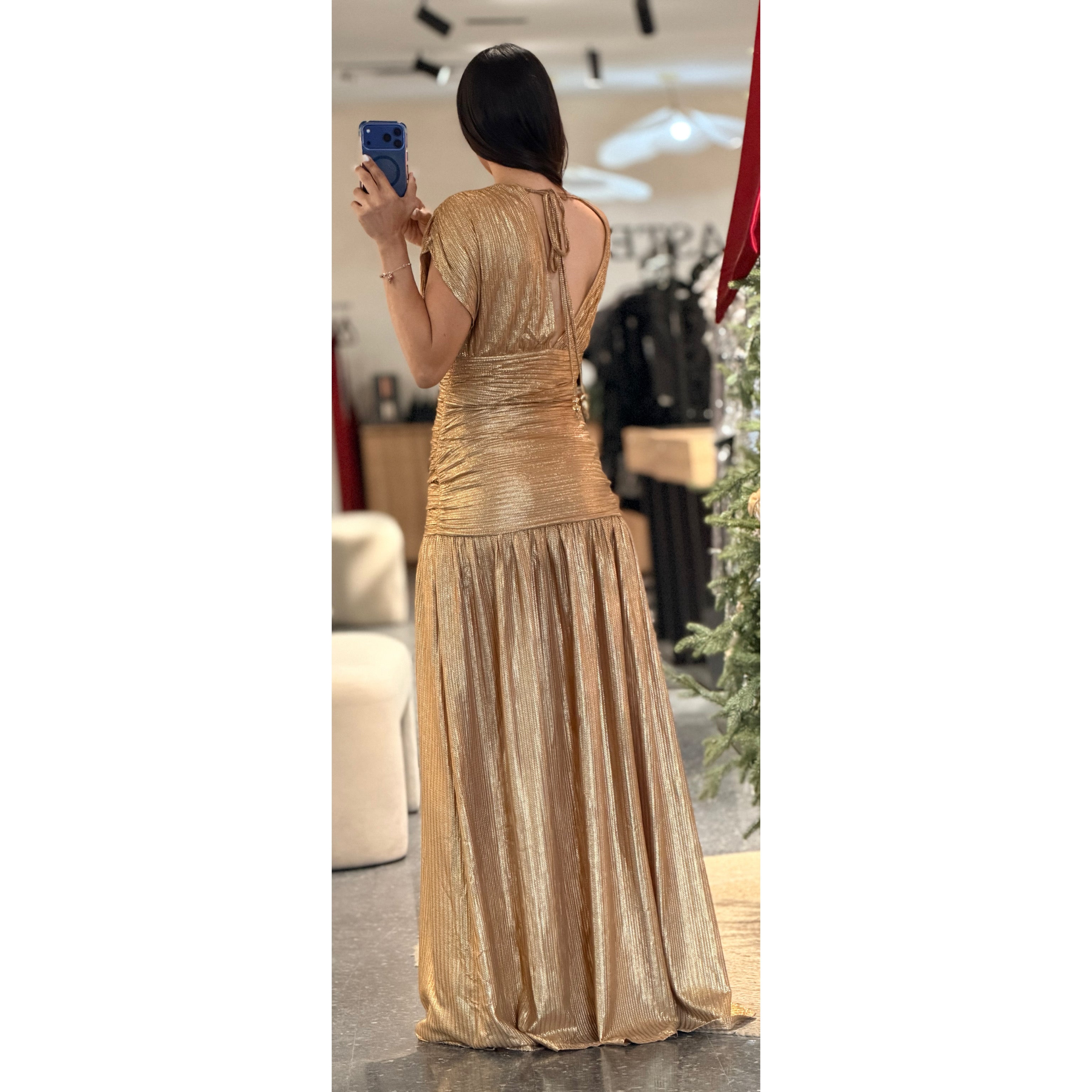 GOLD MAXI DRESS•-3