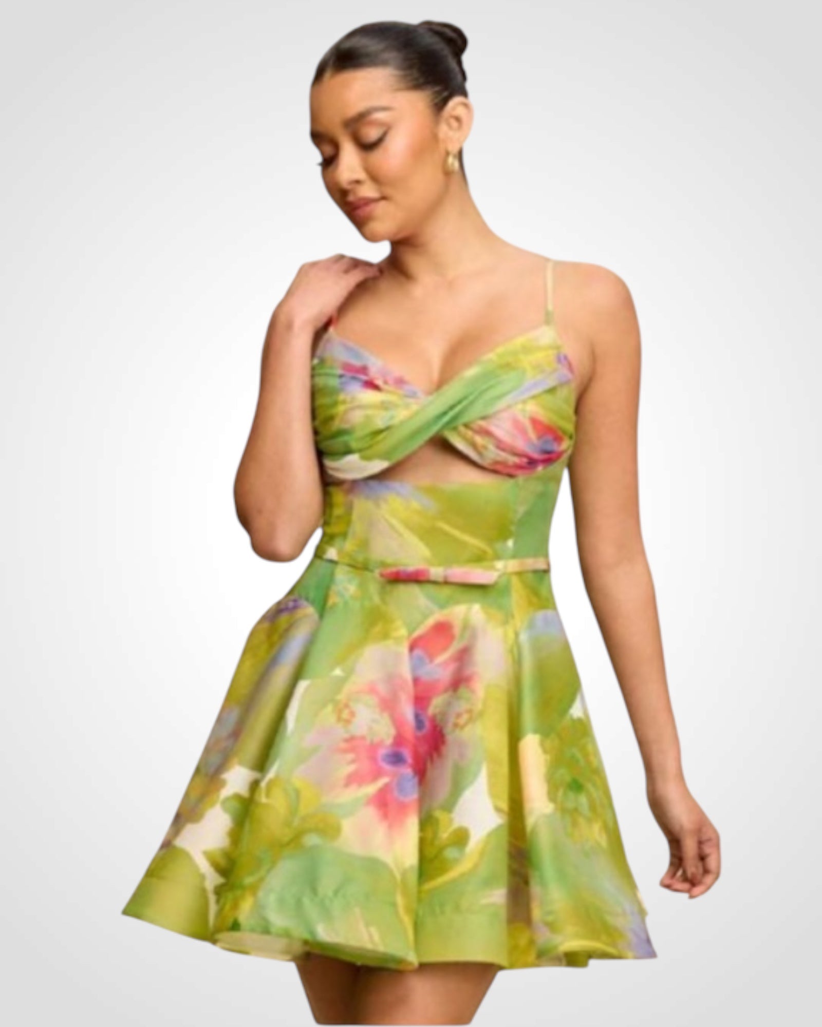 Lime Multi Dress•-3