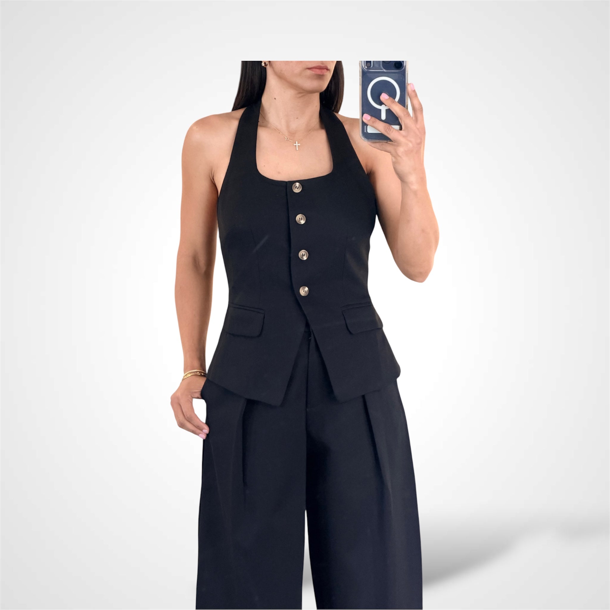 Halter Neck Top And Trouser Set-2