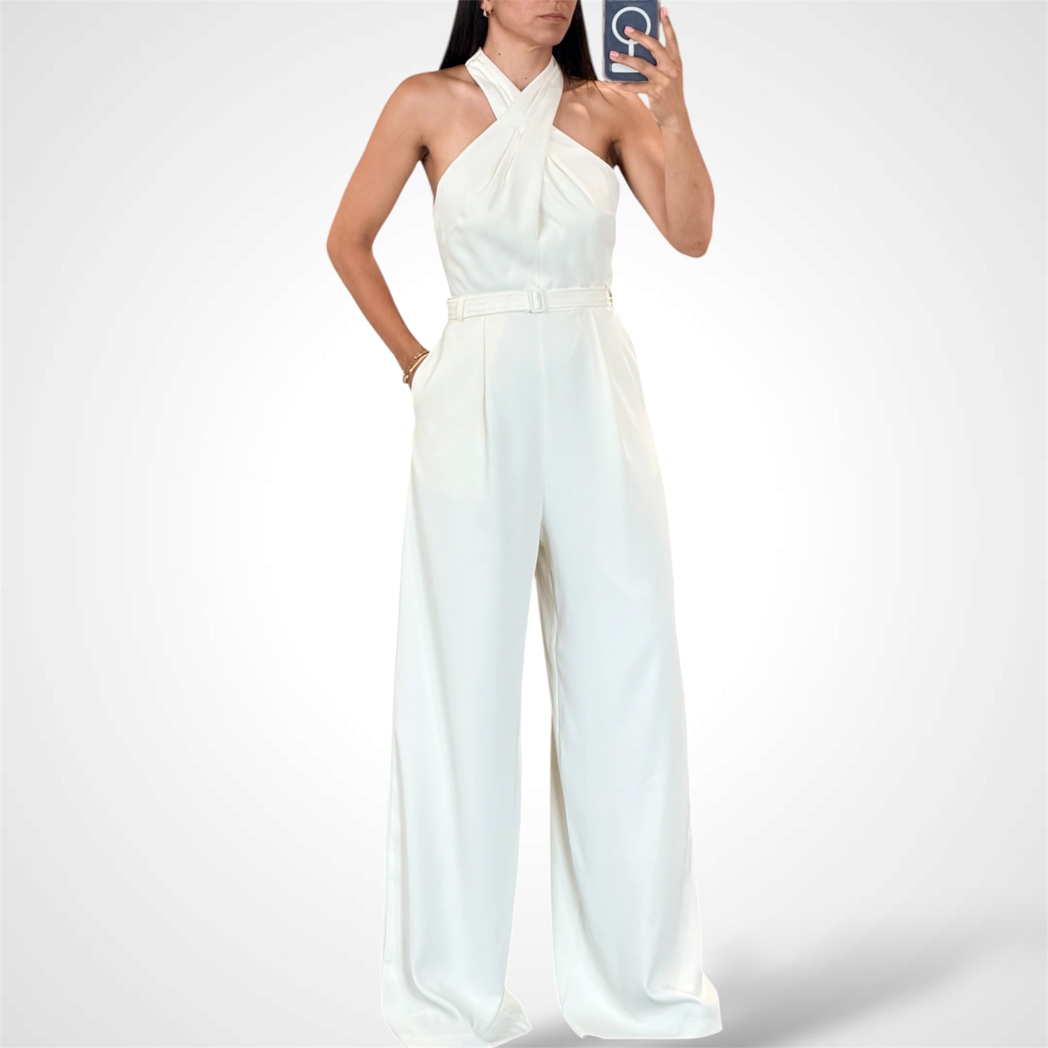 Overlapping Halter Jumpsuit-1