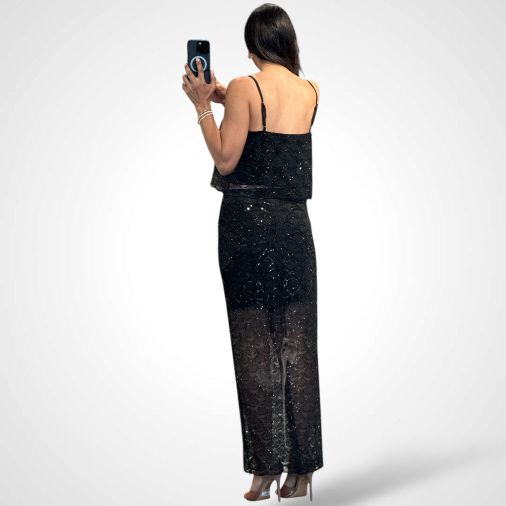 SEQUIN TOP AND PENCIL SKIRT SET
