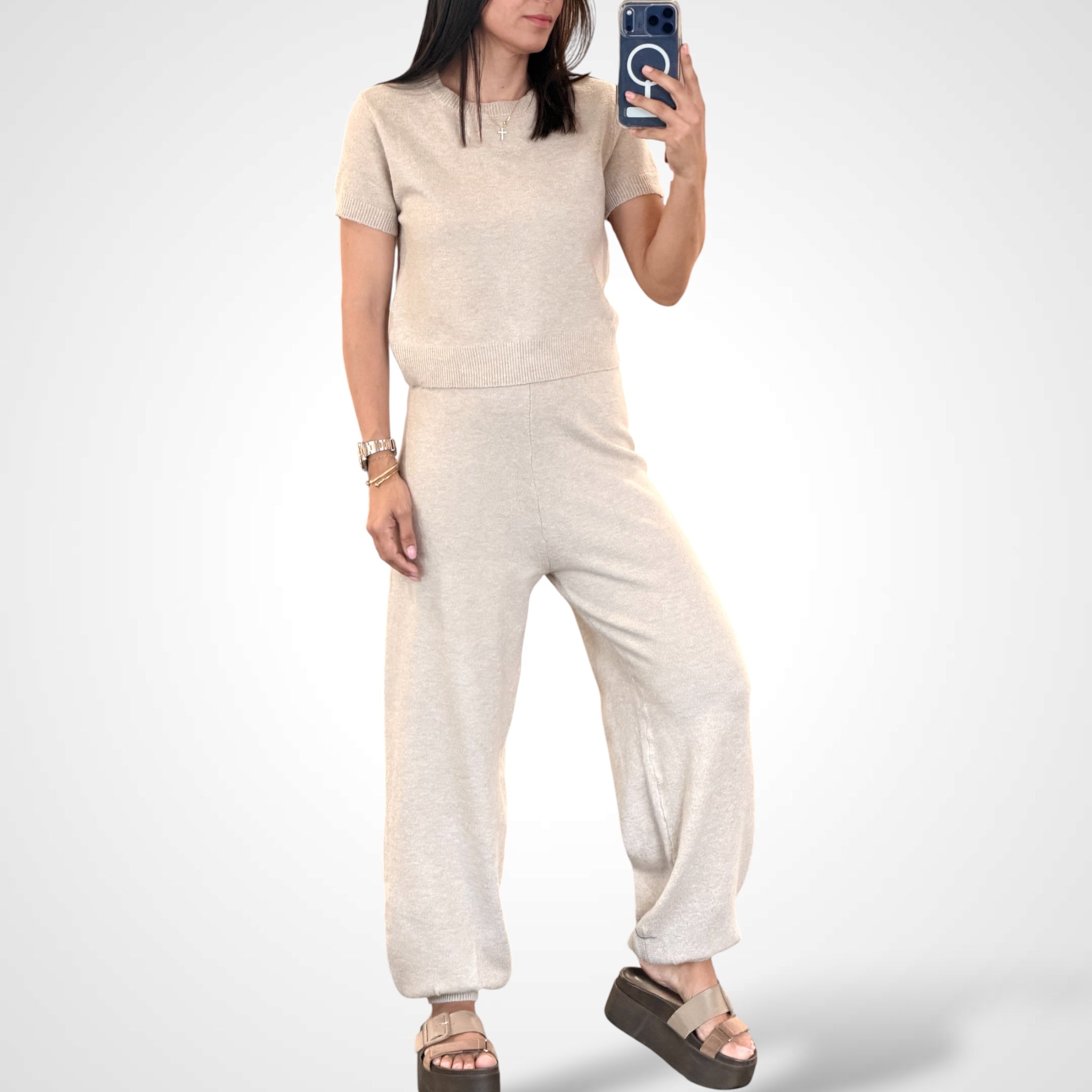 Basic Knit Jogger Set-1