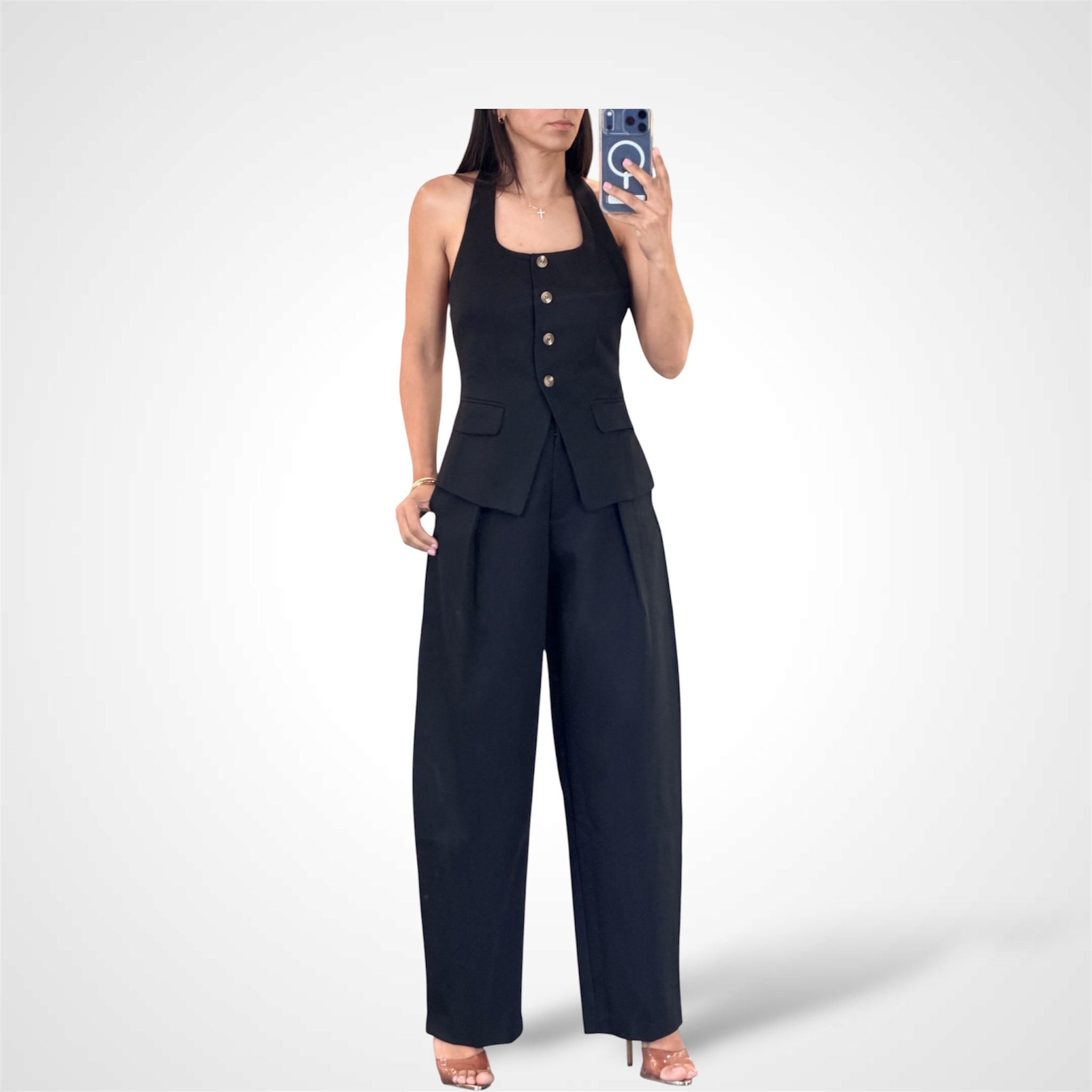 Halter Neck Top And Trouser Set