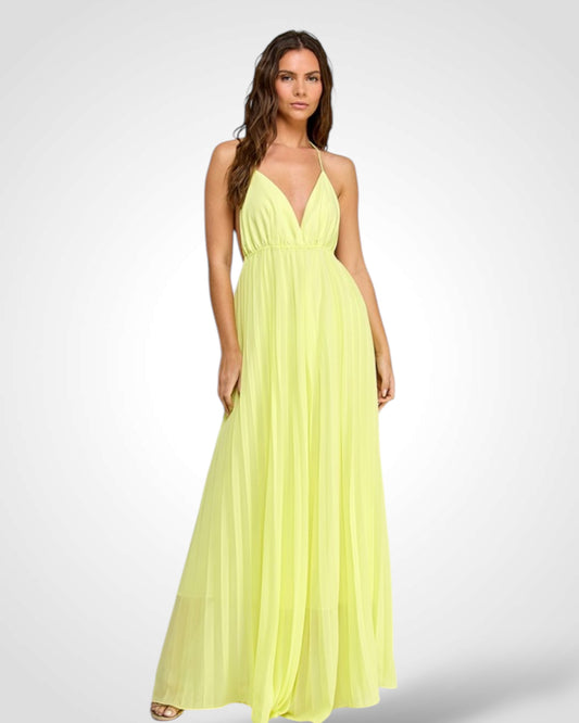 Pleated wide leg jumpsuit