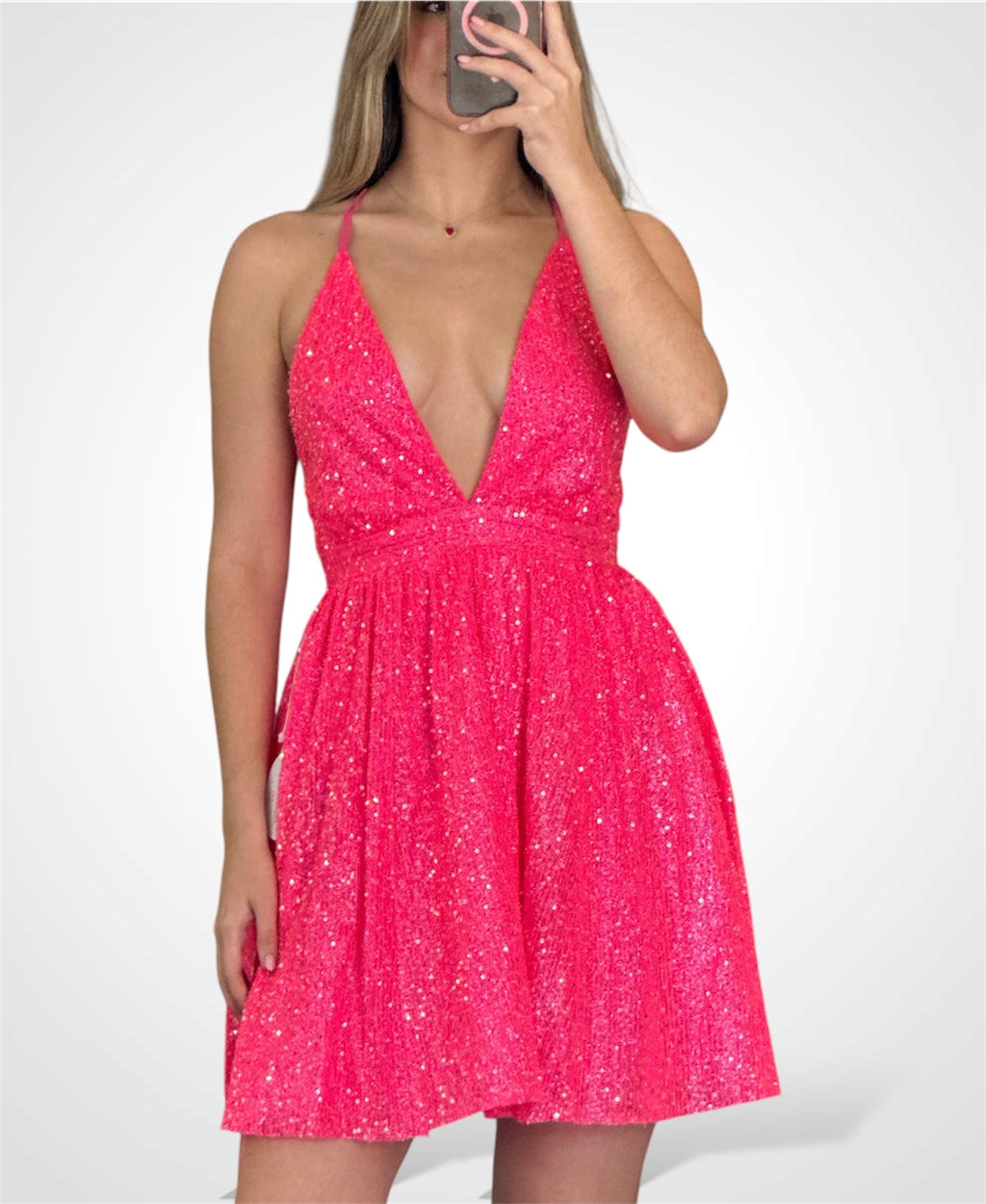 PINK SEQUIN DRESS