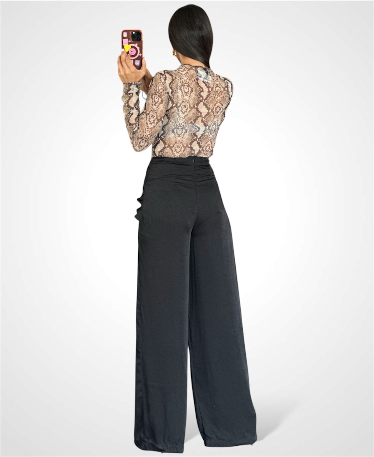 LACE HIGH NECK LONG SLEEVE TOP