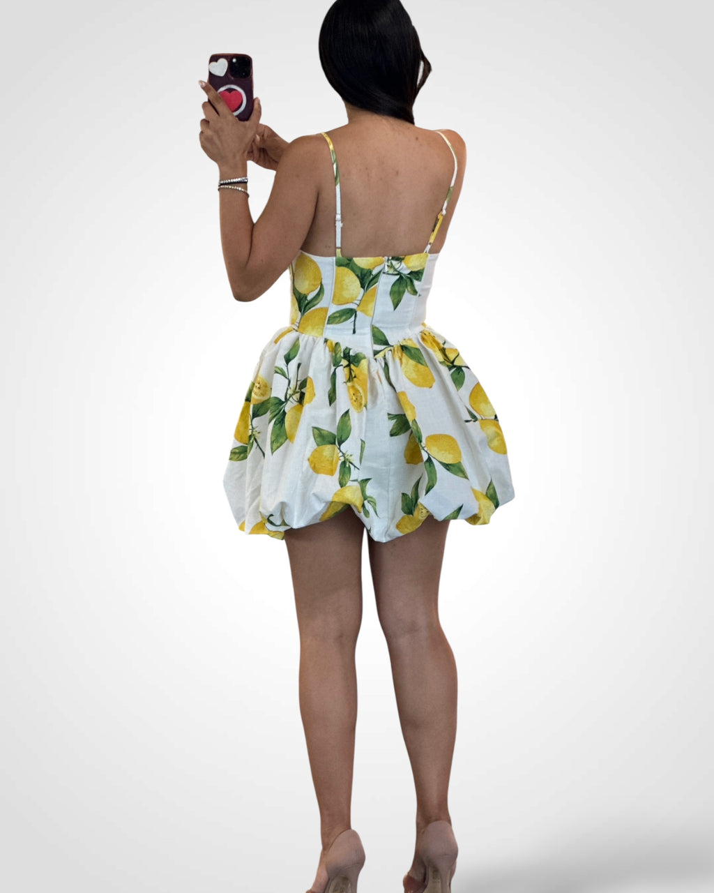 Fresh Lemon Bubble Mini Dress