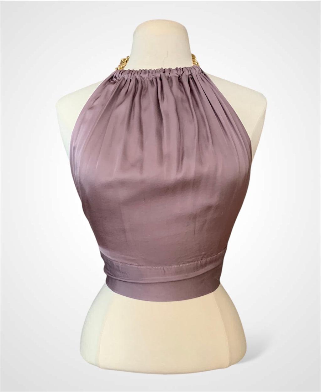 Purple Dove Chain Satin Top