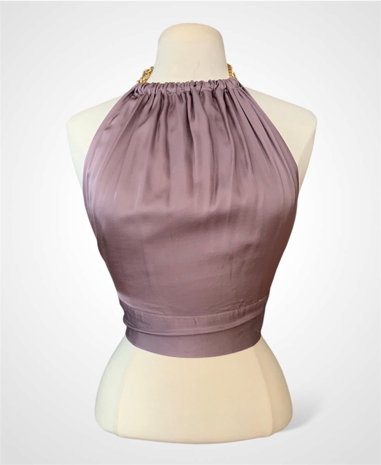 Purple Dove Chain Satin Top