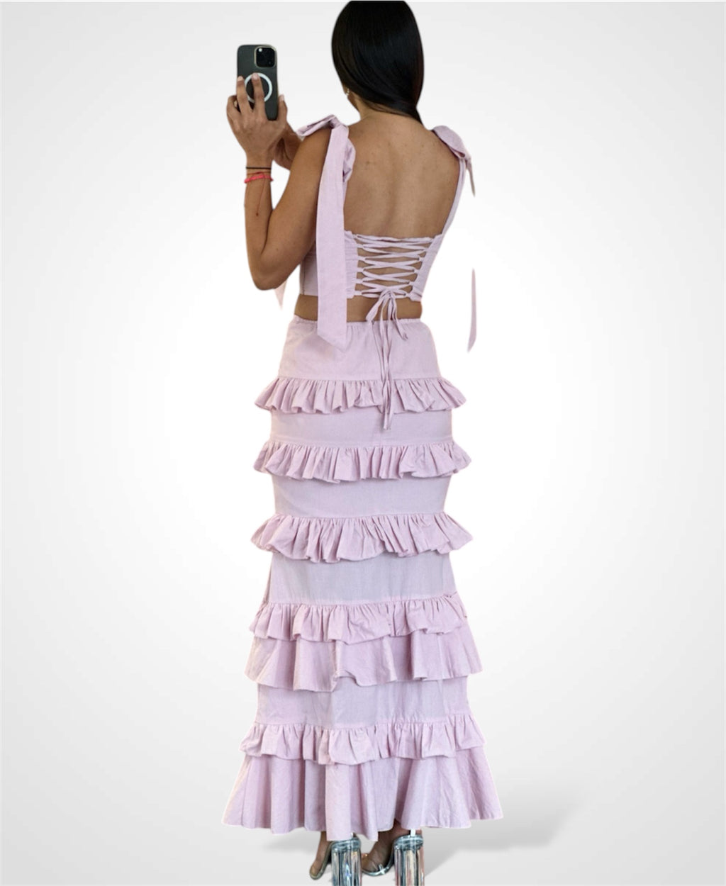 Mauve Ruffle Set