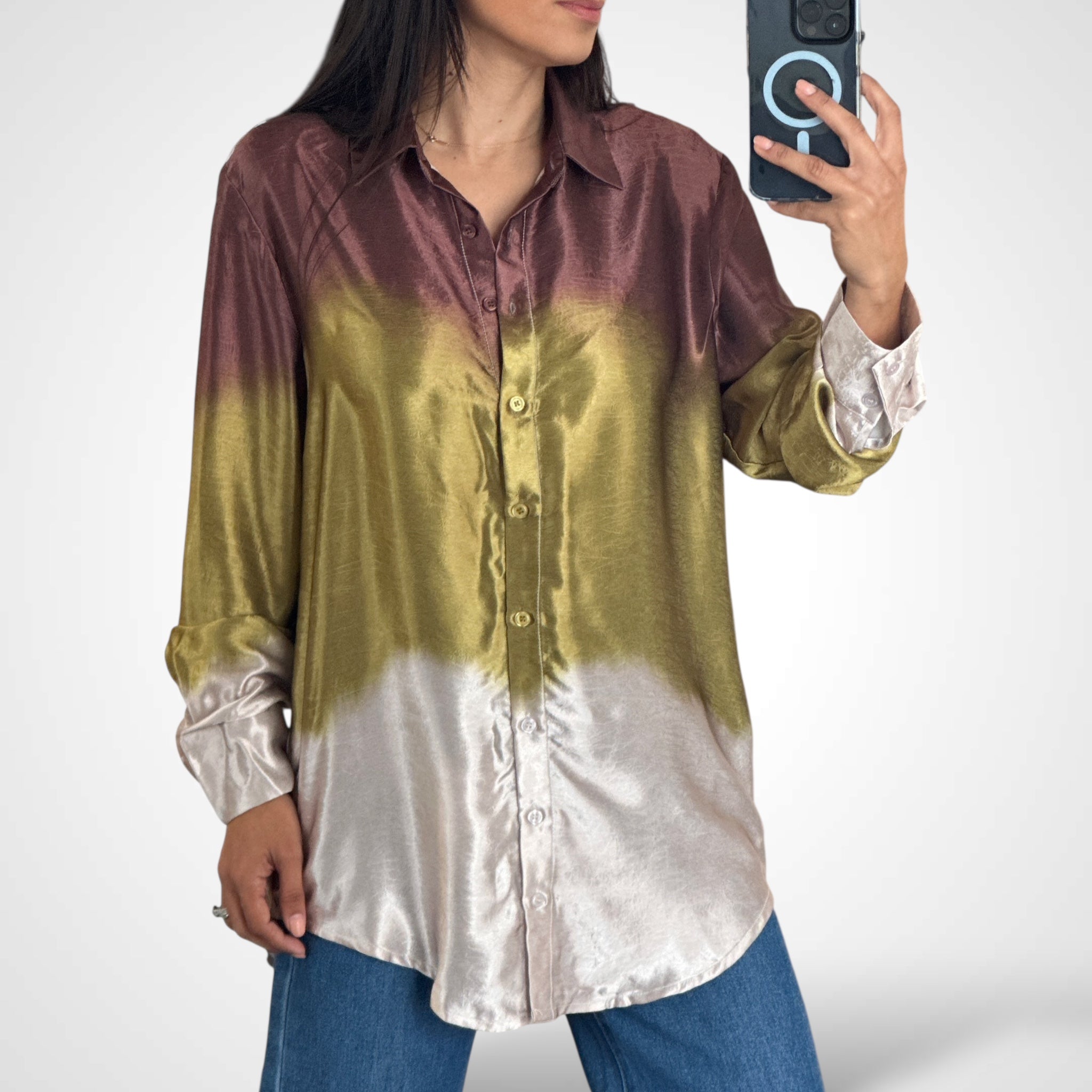 MULTICOLOR LONG SLEEVE BLOUSE•-2