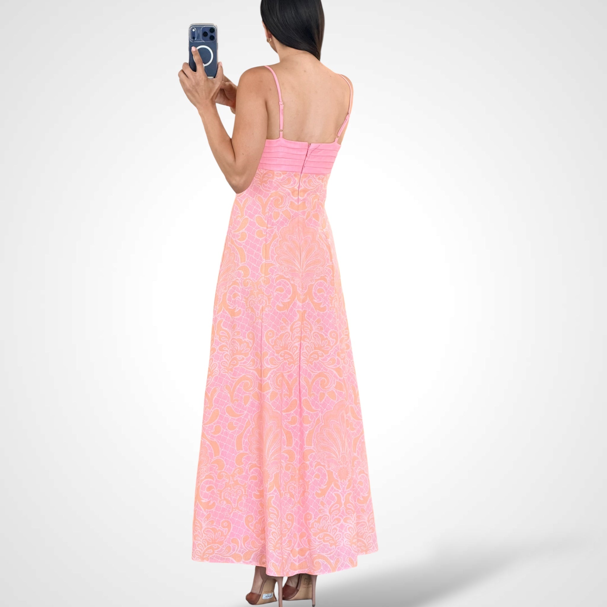 Printed Midi Dress•-3