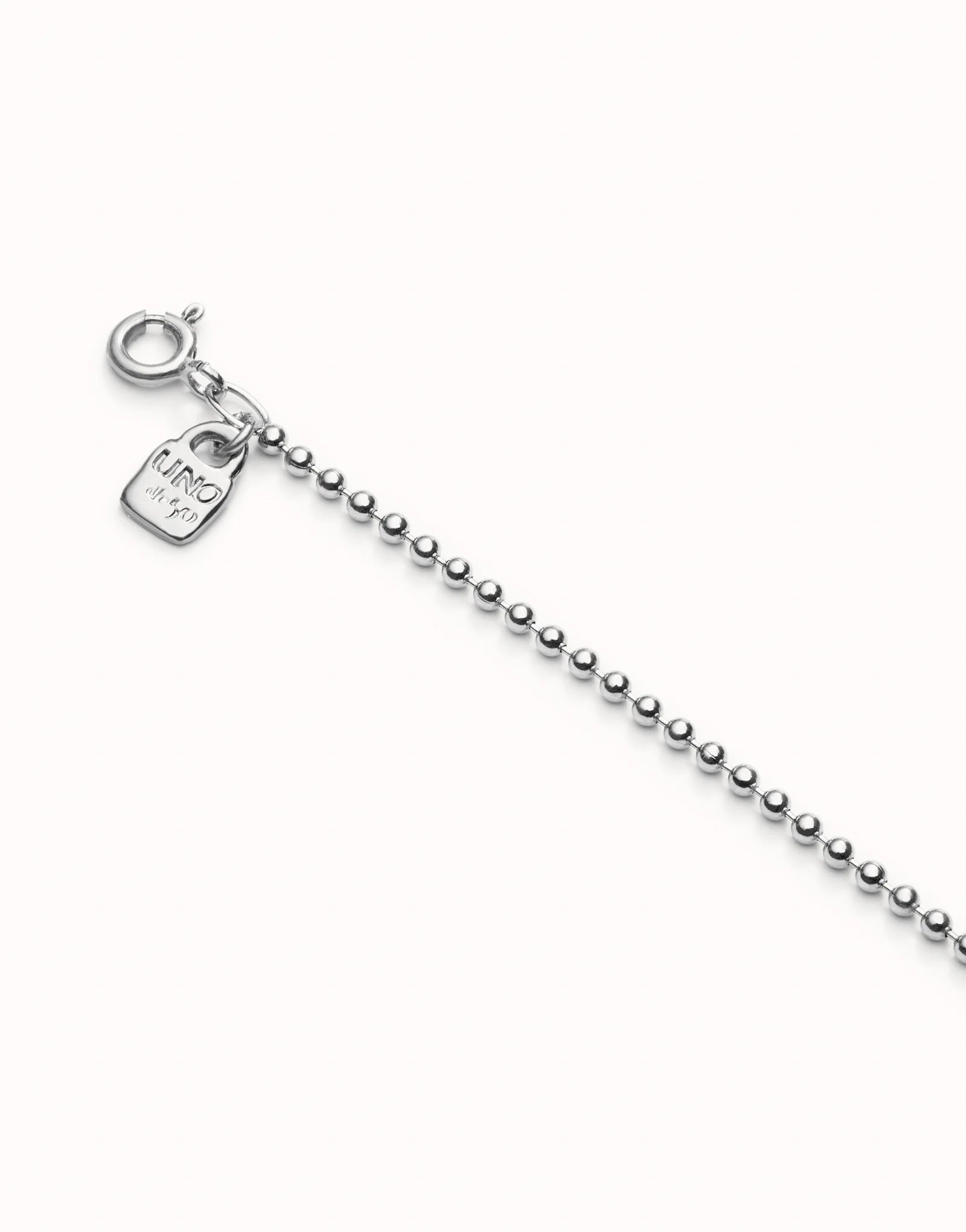 Uno de 50 Sterling silver-plated short chain with beads•-2
