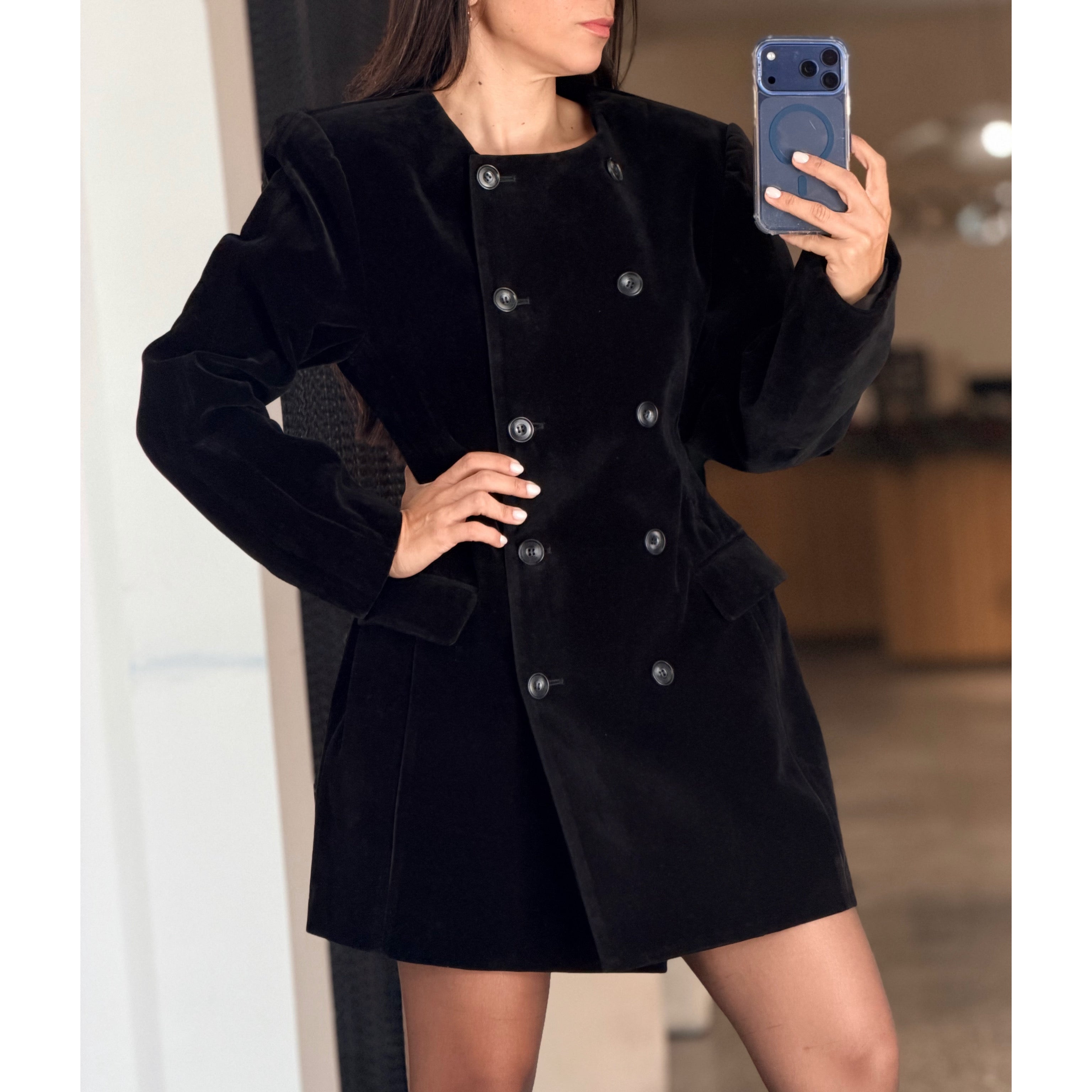 Velvet Blazer Dress•-1