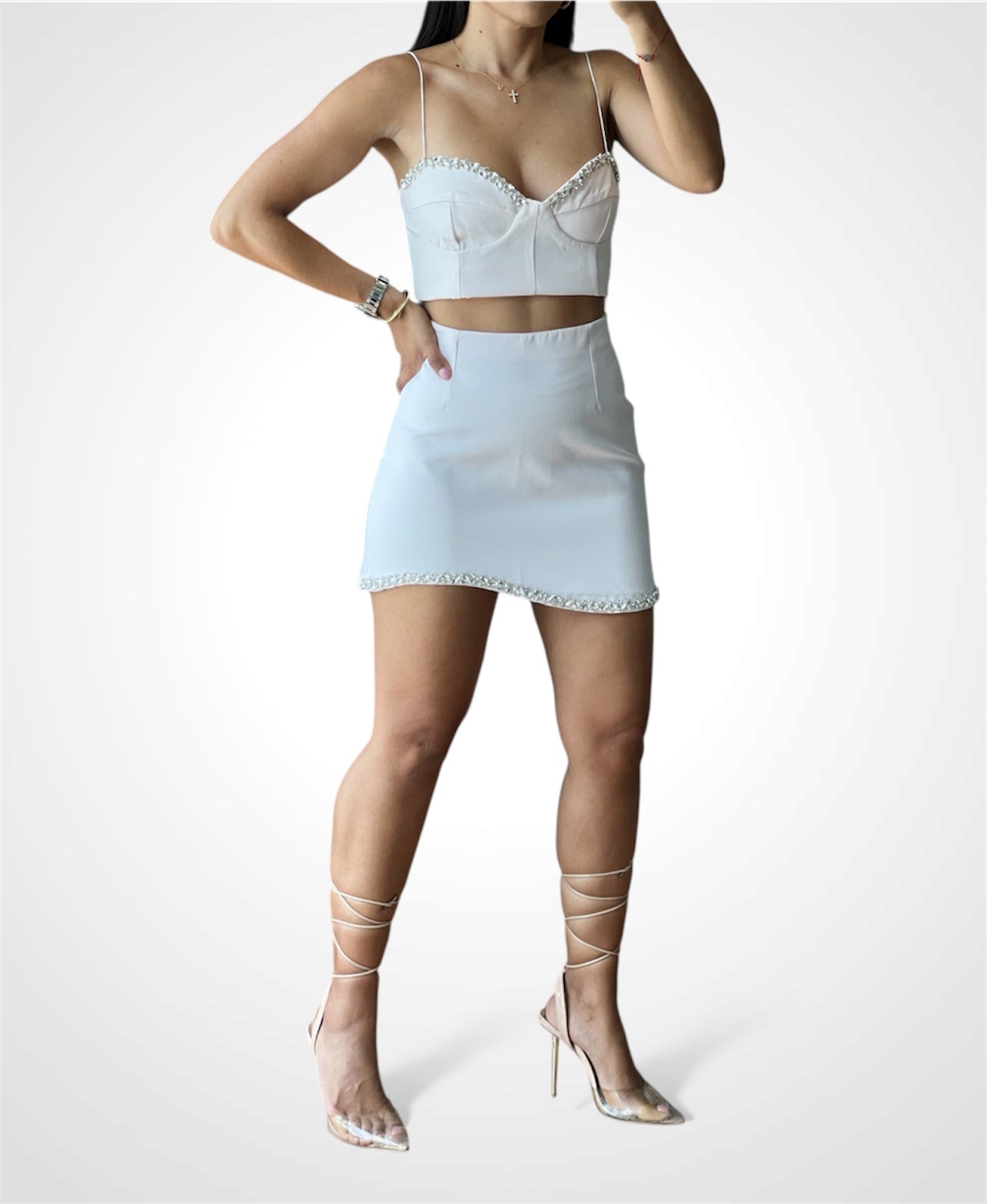 Baby Pink Crop Top•-2