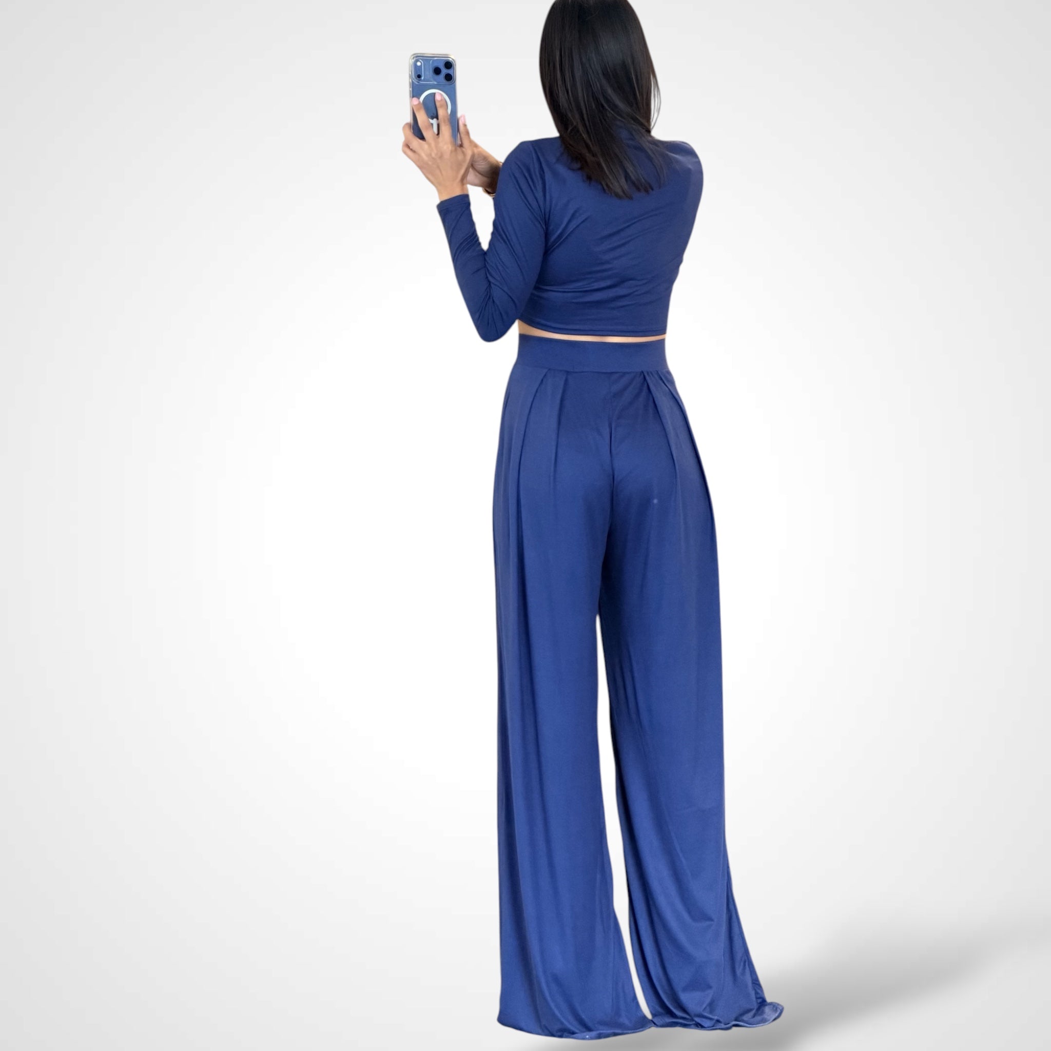 Wide Leg Pants Set-4