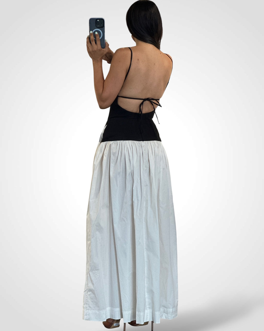 2Tone Midi Open Back Dress