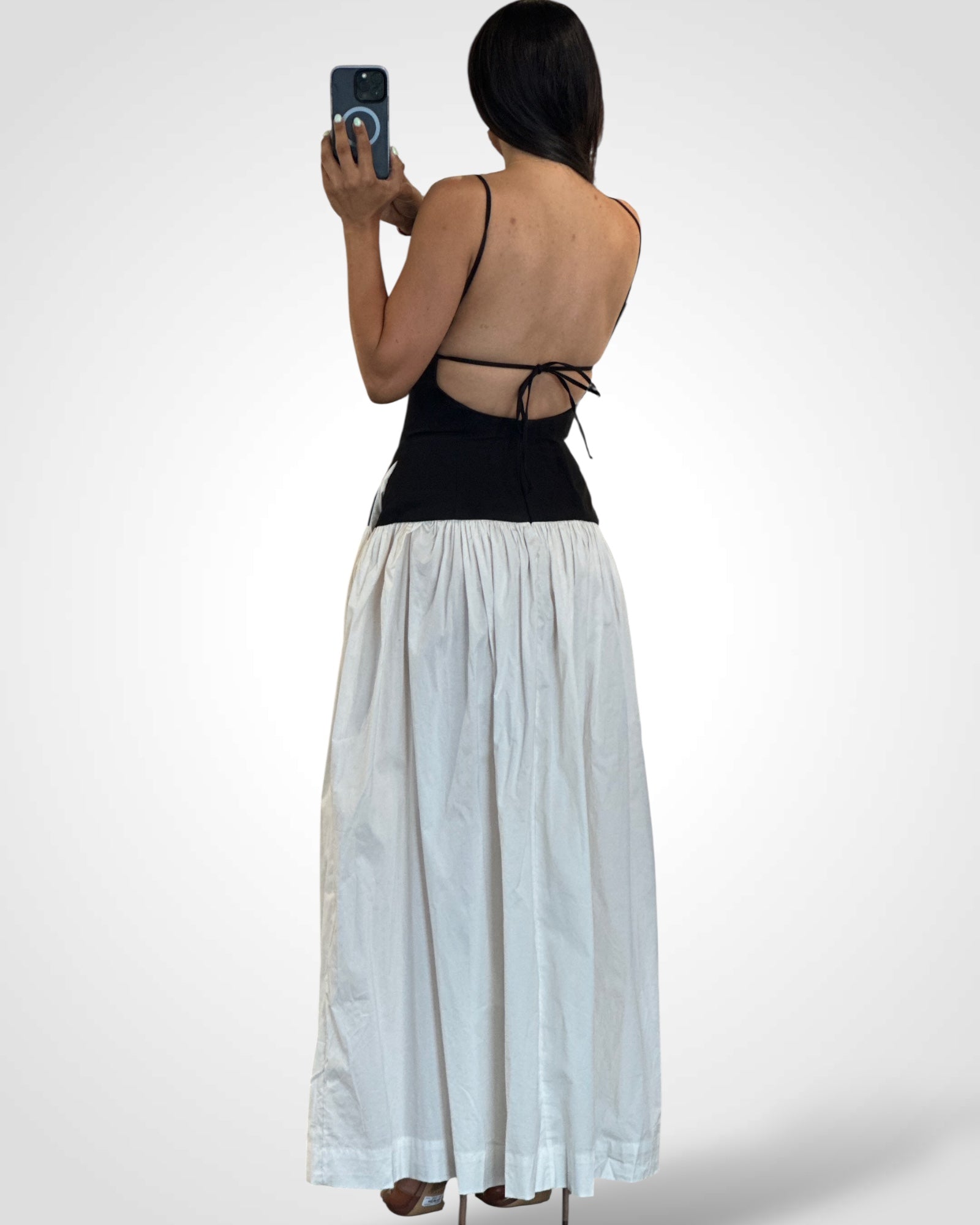 2Tone Midi Open Back Dress