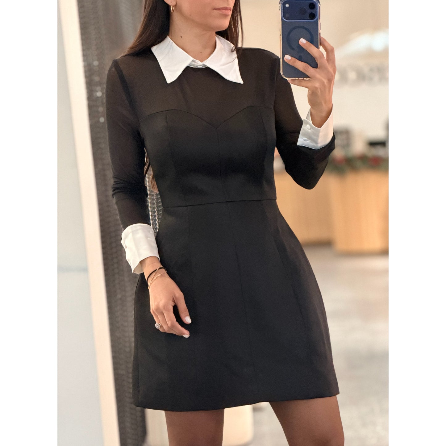 SHIRT COLLAR MINI DRESS