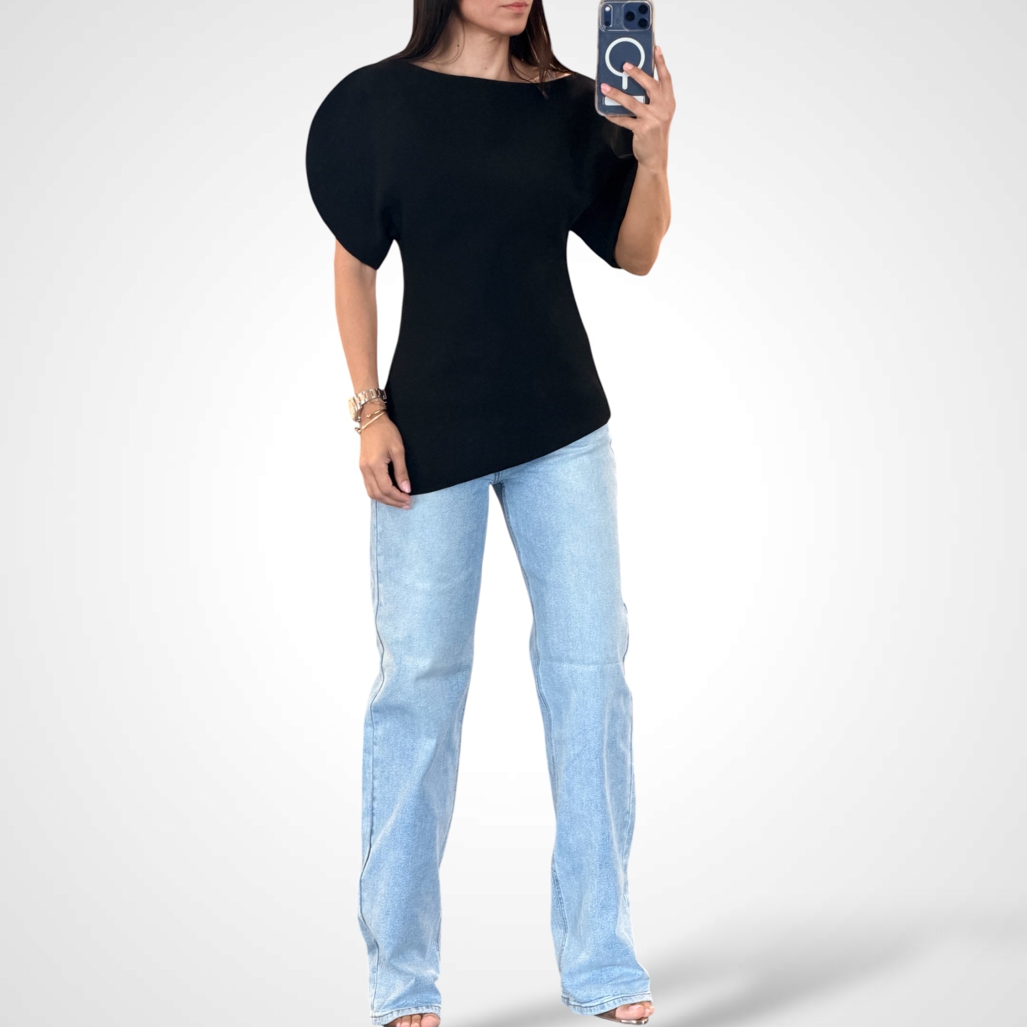 Asymmetrical Balloon Top-2