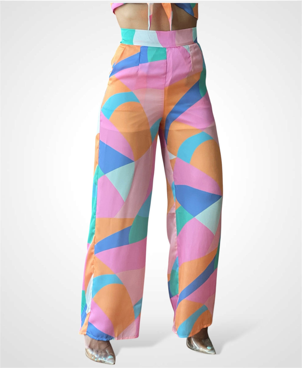 Pink Blue Long Pants