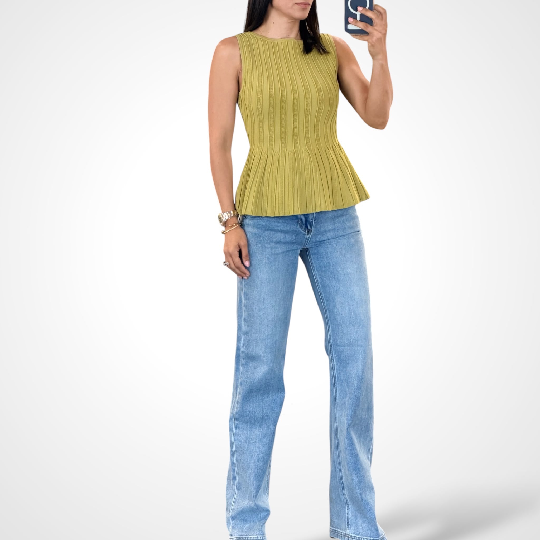 Olive Knit Top-3